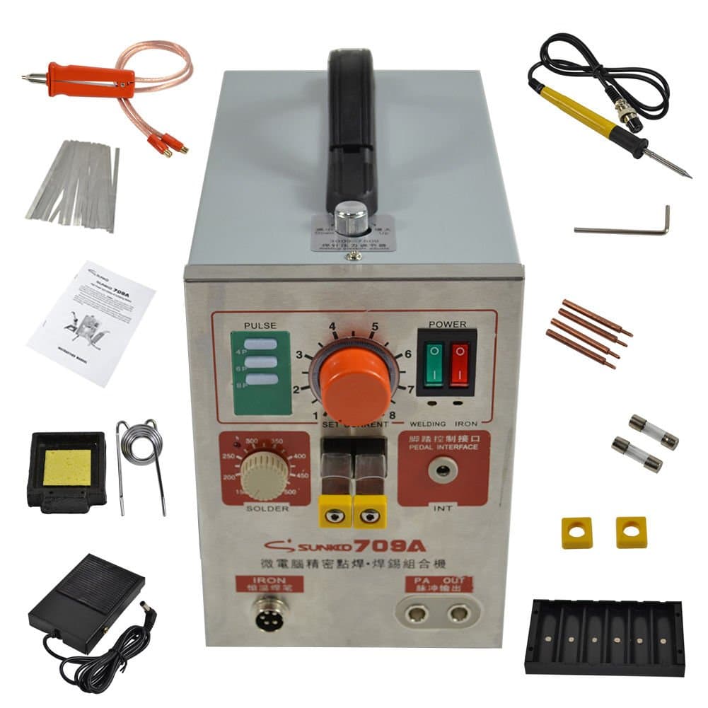 2 in 1 110V 1.9KW 60A Spot Welder Soldering Iron Staion 709A Battery Welding Machine