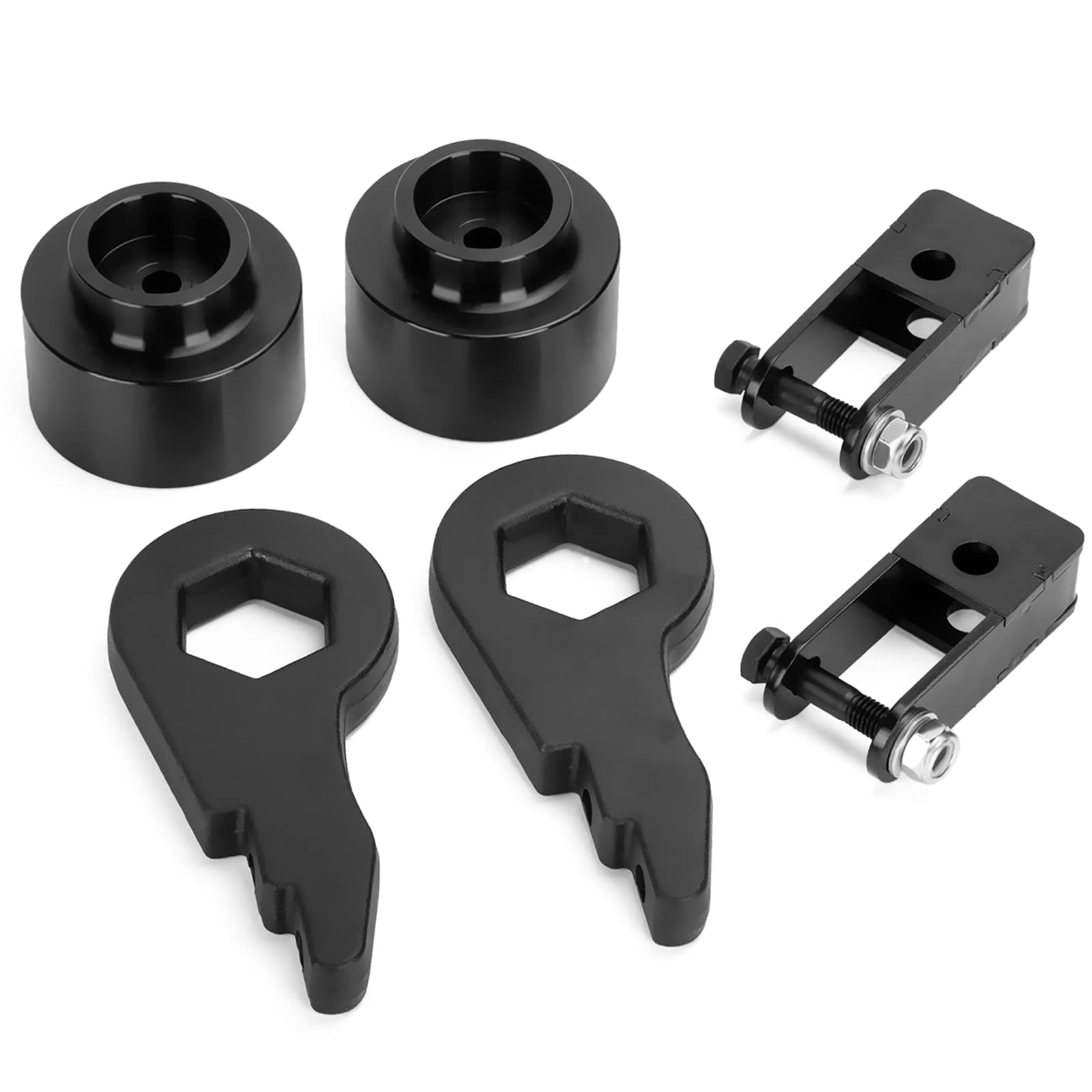 KSP Full Lift Kits for Tahoe Yukon Suburban Avalanche 1500 2002-2006, 1-3" Front Torsion Bar Key and 2" rear Spring Spacers Full Suspension Kits fit for G-M-C C-h-e-v-y SUV Trucks with Shock Extenders