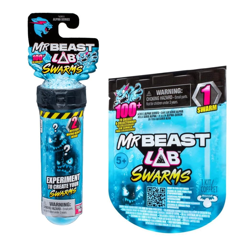 Mr. Beast Lab Swarms Test Tube 2 Pack, 1 Inch Themed Collectible With La Mystery Figure Single Pack