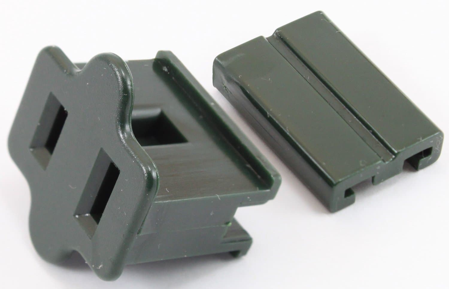 Zing Ear Female Gilbert/Vampire Plug for SPT-2 Cable, Dark Green, 25 Pack, UL Listed (Not Compatible with SPT-1 Wire!)