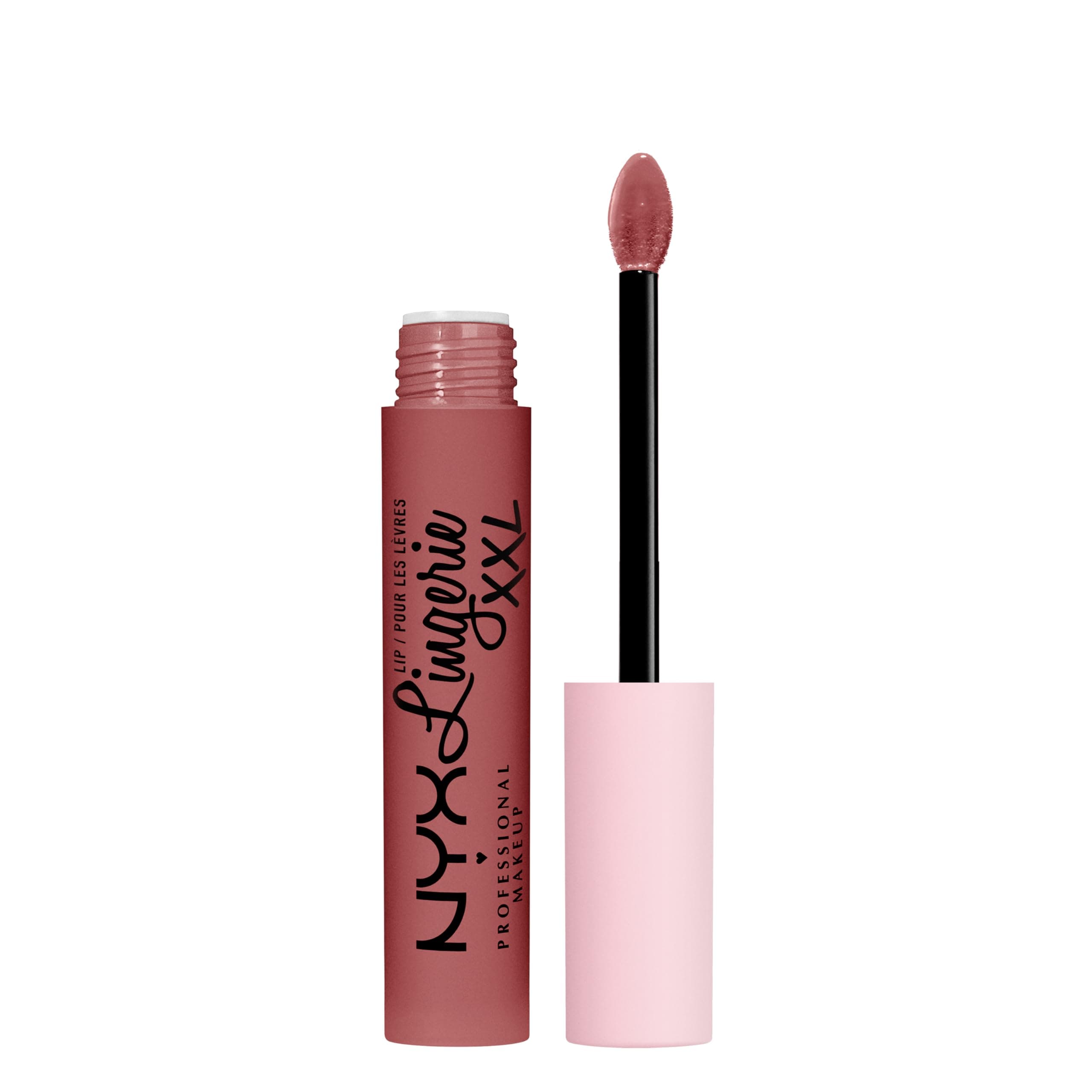NYX PROFESSIONAL MAKEUP Lip Lingerie XXL Matte Liquid Lipstick - Strip'd Down (Coral Beige)