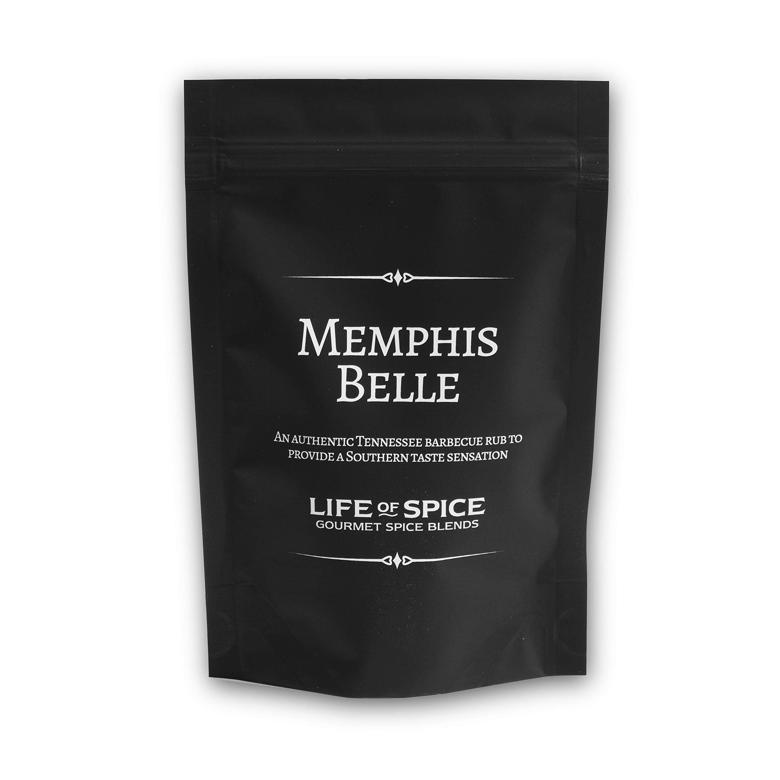 Memphis Belle BBQ Rub | All Purpose Meat Rubs and Seasoning, for Meat, Fish and Veg | 60g Pack with Recipe Card | Paprika, Mustard and Chipotle | Authentic Tennessee BBQ Rubs and Spices