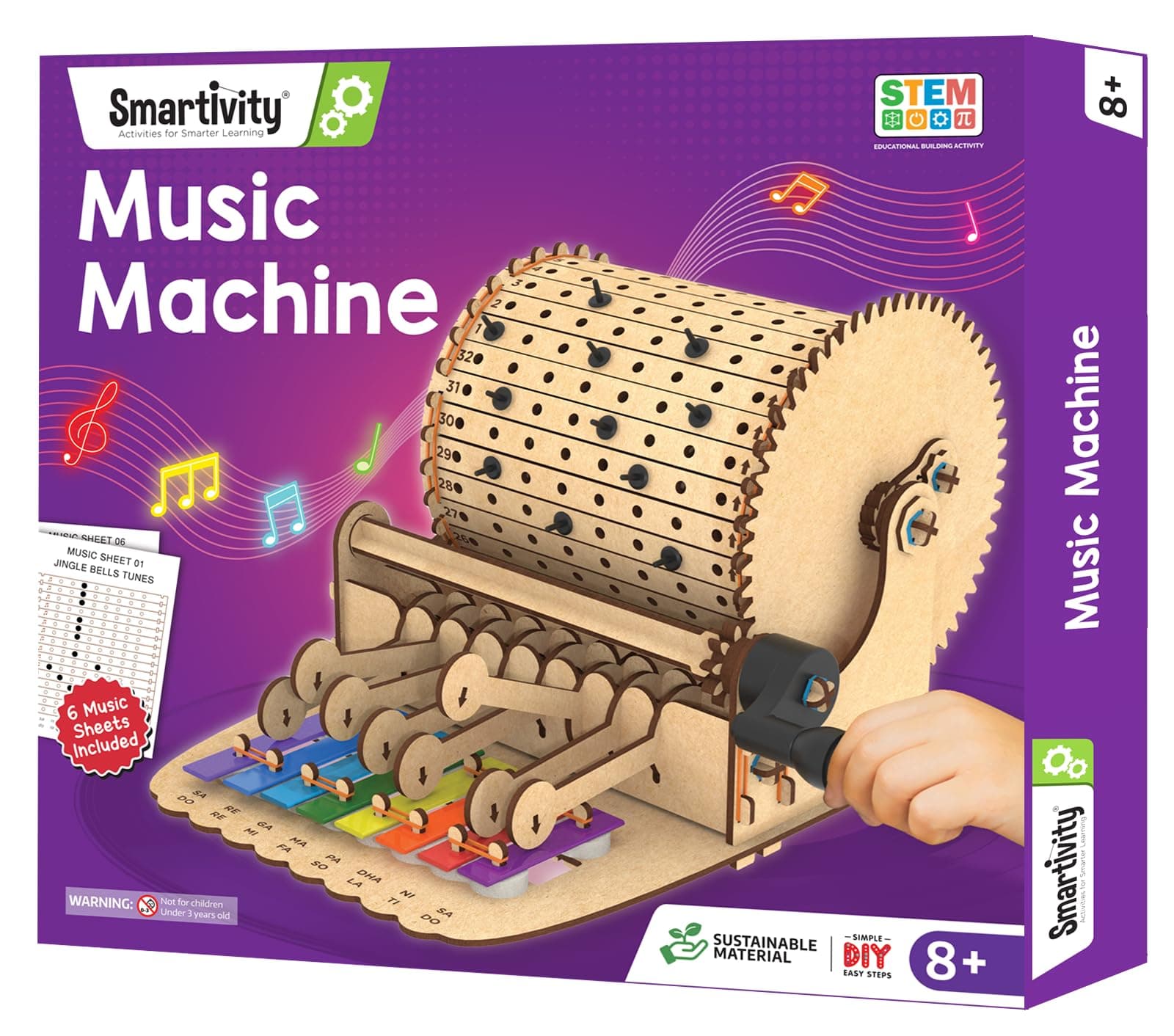 Mechanical Xylophone Music Machine for Kids 8-14 Years Old I Cool Birthday Gifts Ideas for Boys & Girls | DIY STEM Science Toys for 8,9,10,11,12,13,14 Years I Wooden Engineering Game