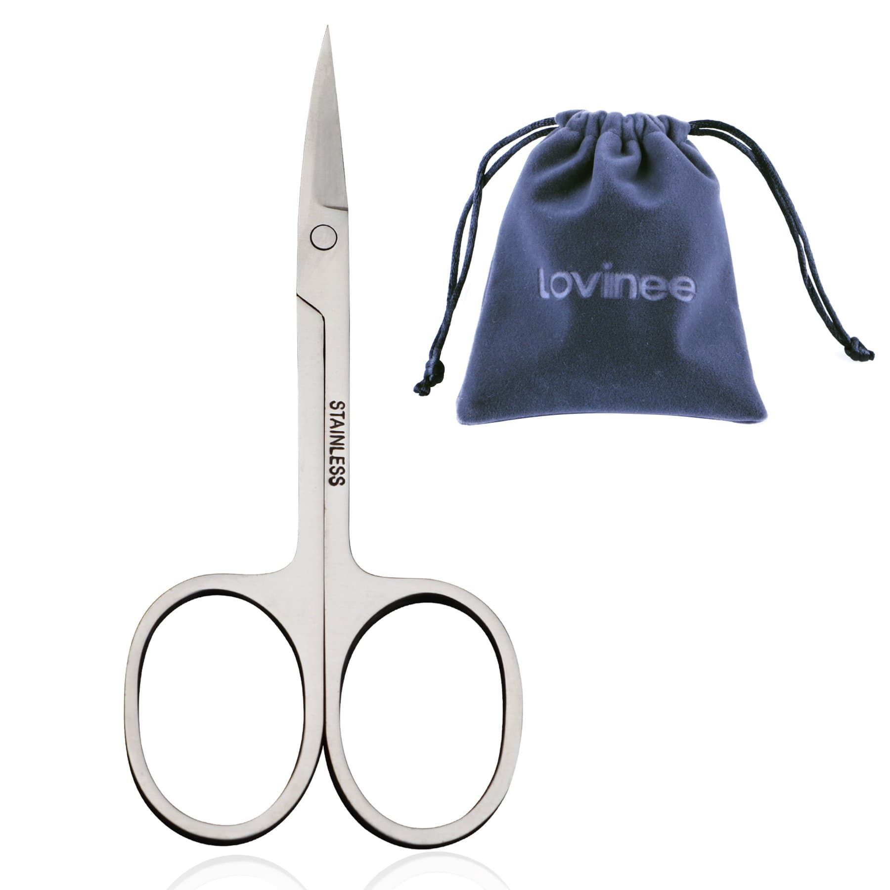 1pc Stainless Steel Scissor with Curved Sharp Edge Blades for Eyebrow,Facial Hairs and False Eyelashes,Eyebrow Scissor,Facial Hairs Scissor,Makeup Tool Scissor,Shape Eyebrow,Shape False Eyelashes