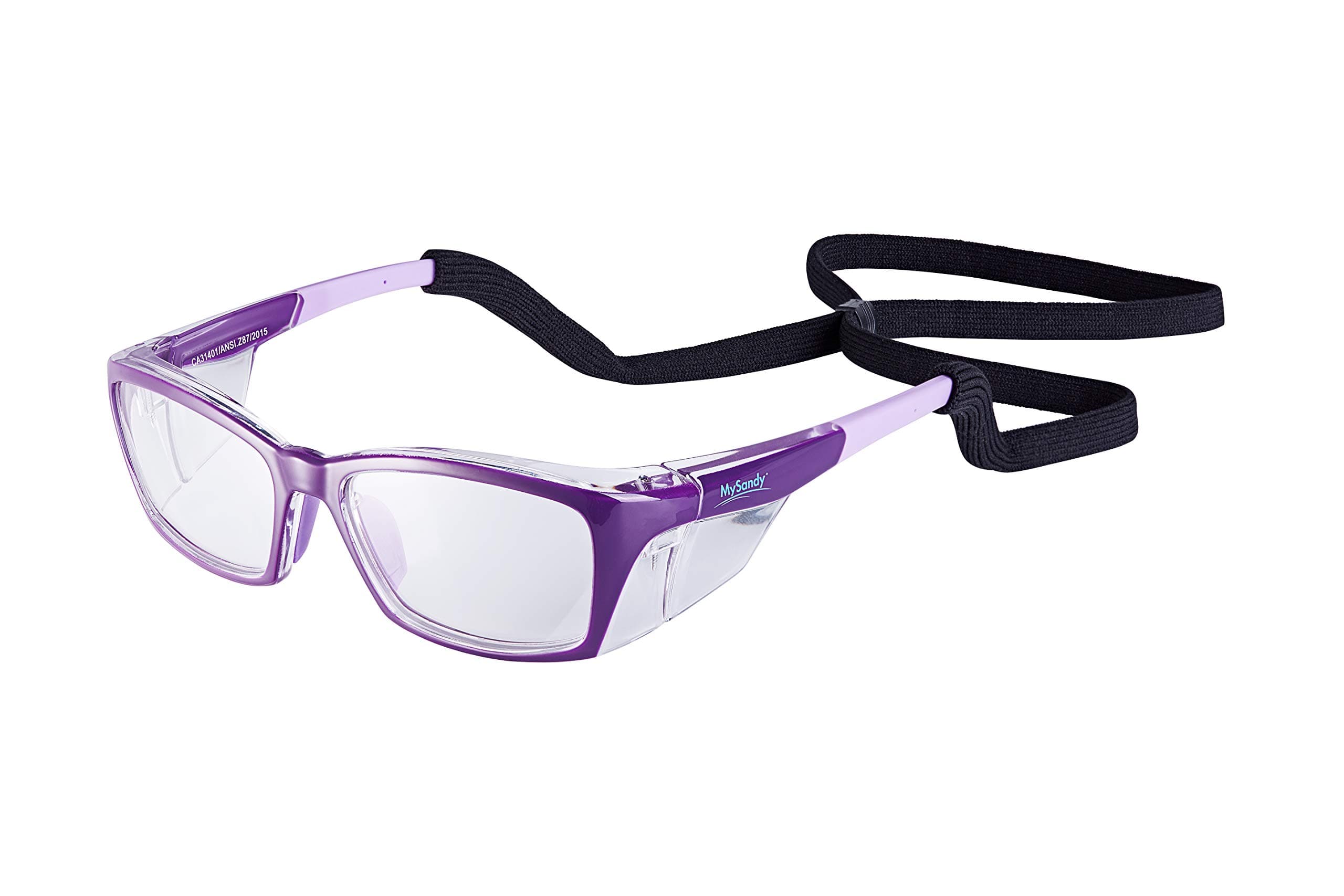 MYSANDY Safety Glasses Reduce Eye Strain & Fatigue, UV Protection, Anti Fog Coating Clear Blue Light Blocking Lens (OP40-Purple)