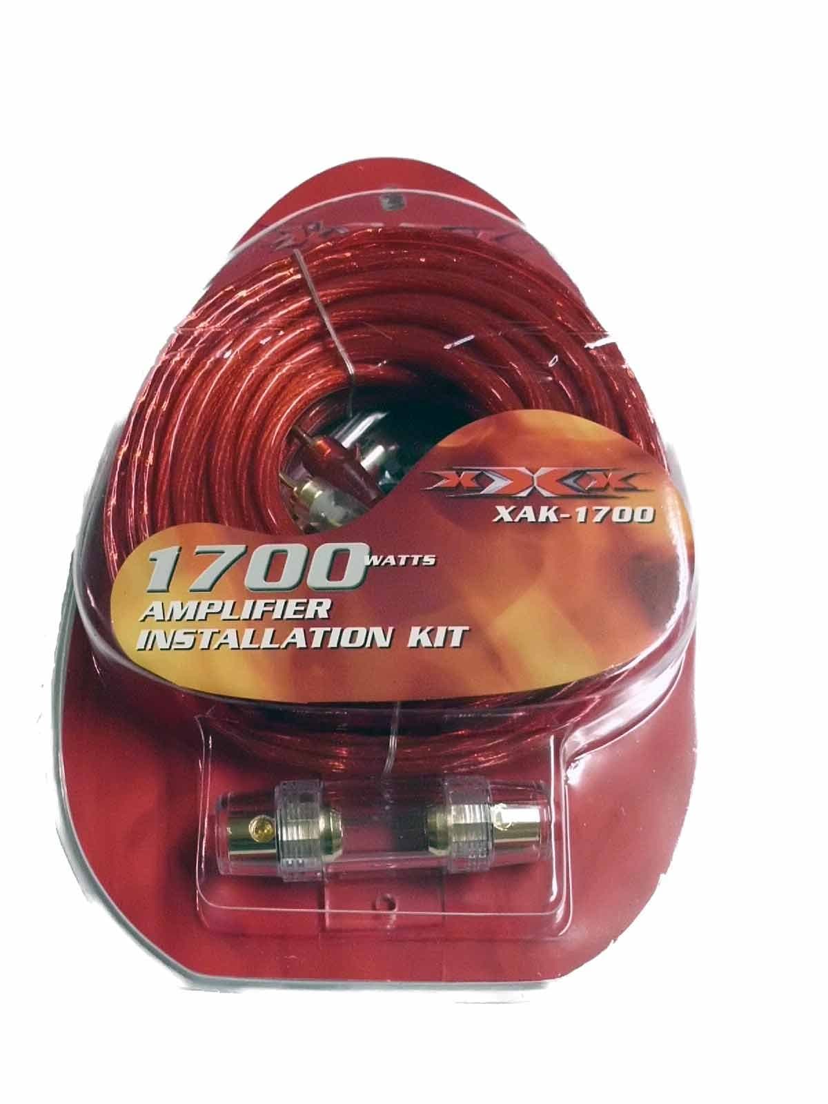 XXX AUDIO XAK1700 1700W 8GA Car Amplifier Installation Amp Kit/Wire XAK-1700
