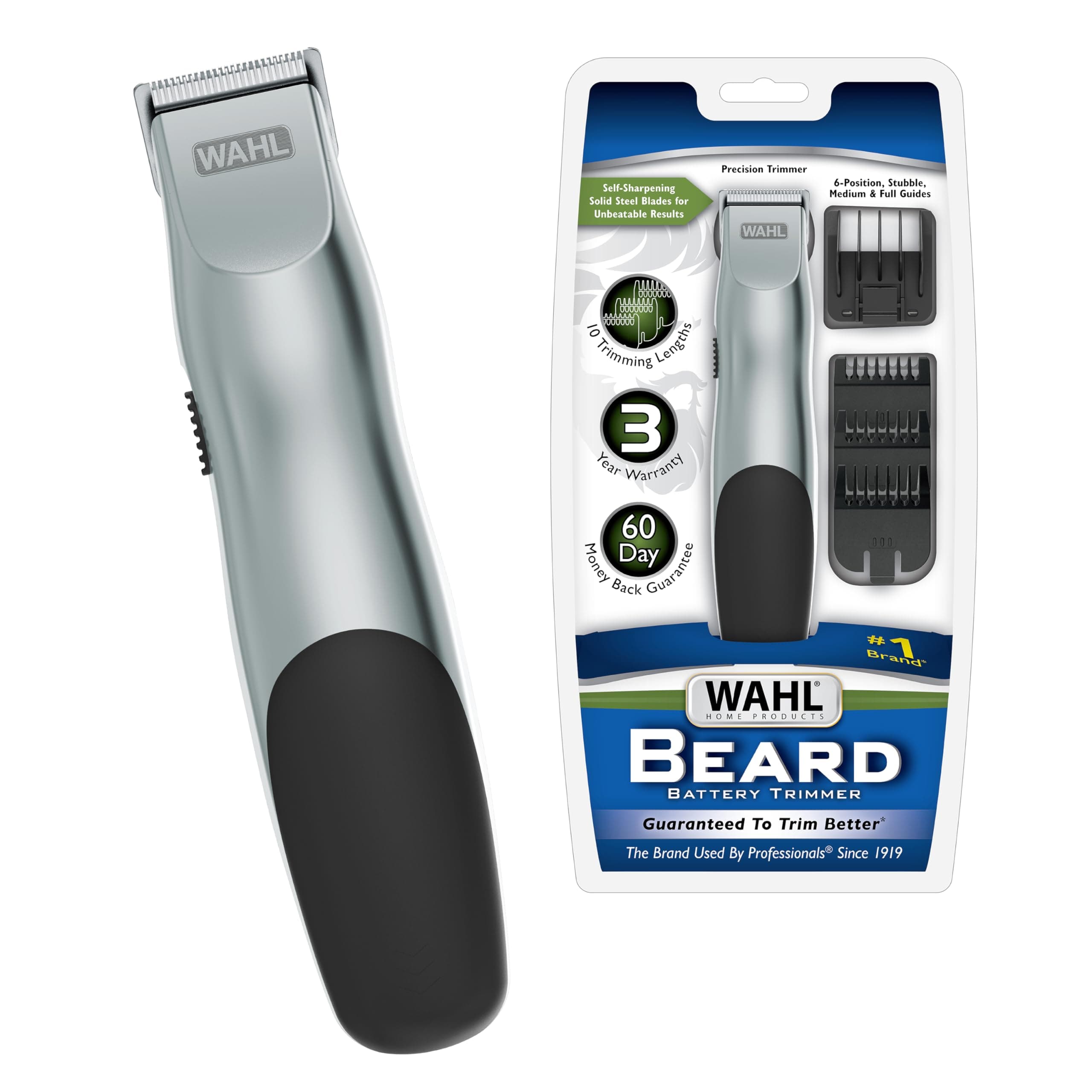Wahl Groomsman Cordless/Battery Operated Beard and Mustache Trimmer (Black)