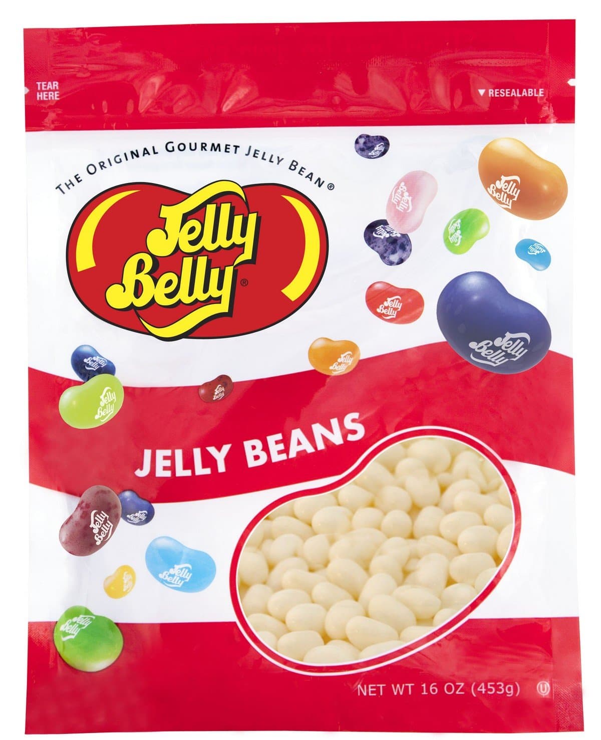 Jelly Belly Coconut Jelly Beans - 1 Pound (16 Ounces) Resealable Bag - Genuine, Official, Straight from the Source