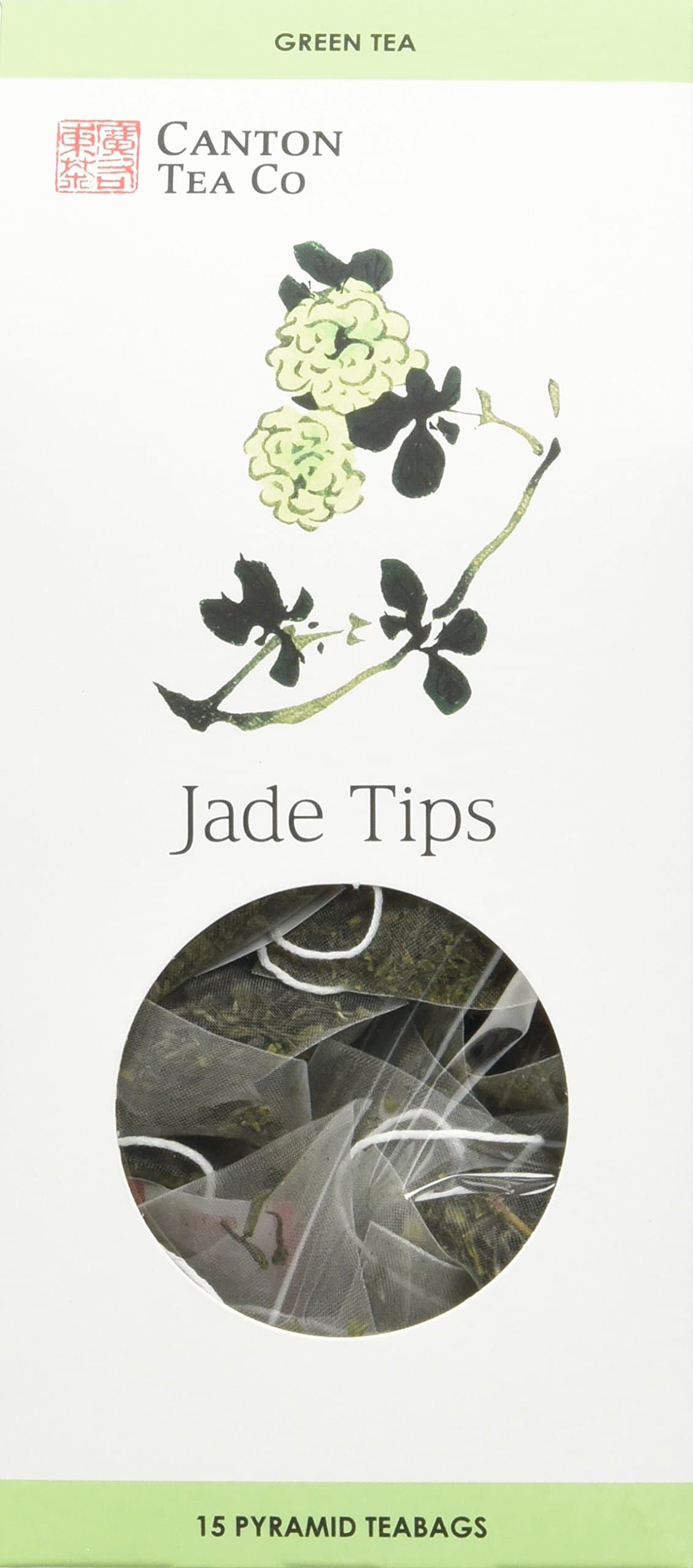 Canton Tea Jade Tips Pyramid Teabags (Pack of 15)