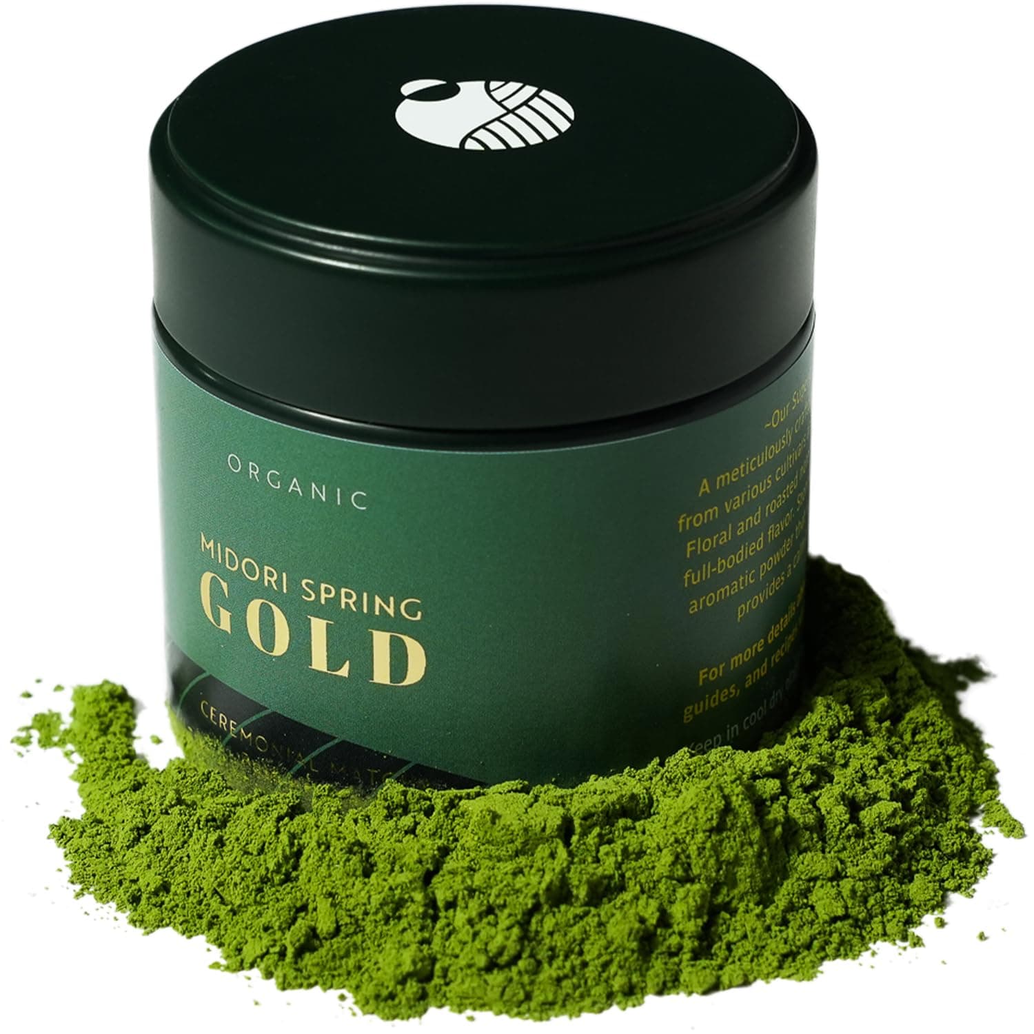 Midori Spring Organic Ceremonial Grade Matcha - Gold 1st Harvest Blend, Japanese Stone Ground Green Tea Powder, Radiation, Gluten Free, Vegan (Organic Gold)