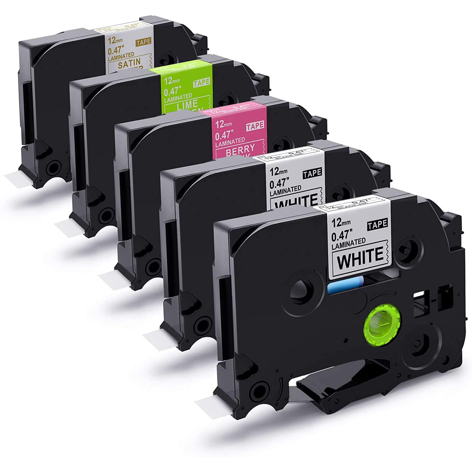 Suminey Compatible Label Tape Replacement for Brother TZe Ptouch TZ Tape 12mm TZe-231 TZe-MQP35 TZe-MQG35 TZe-MQ934 Tape for Brother Ptouch Label Maker PT-H200 PT-H101C PT-D400 PT-D600VP, 5-Pack