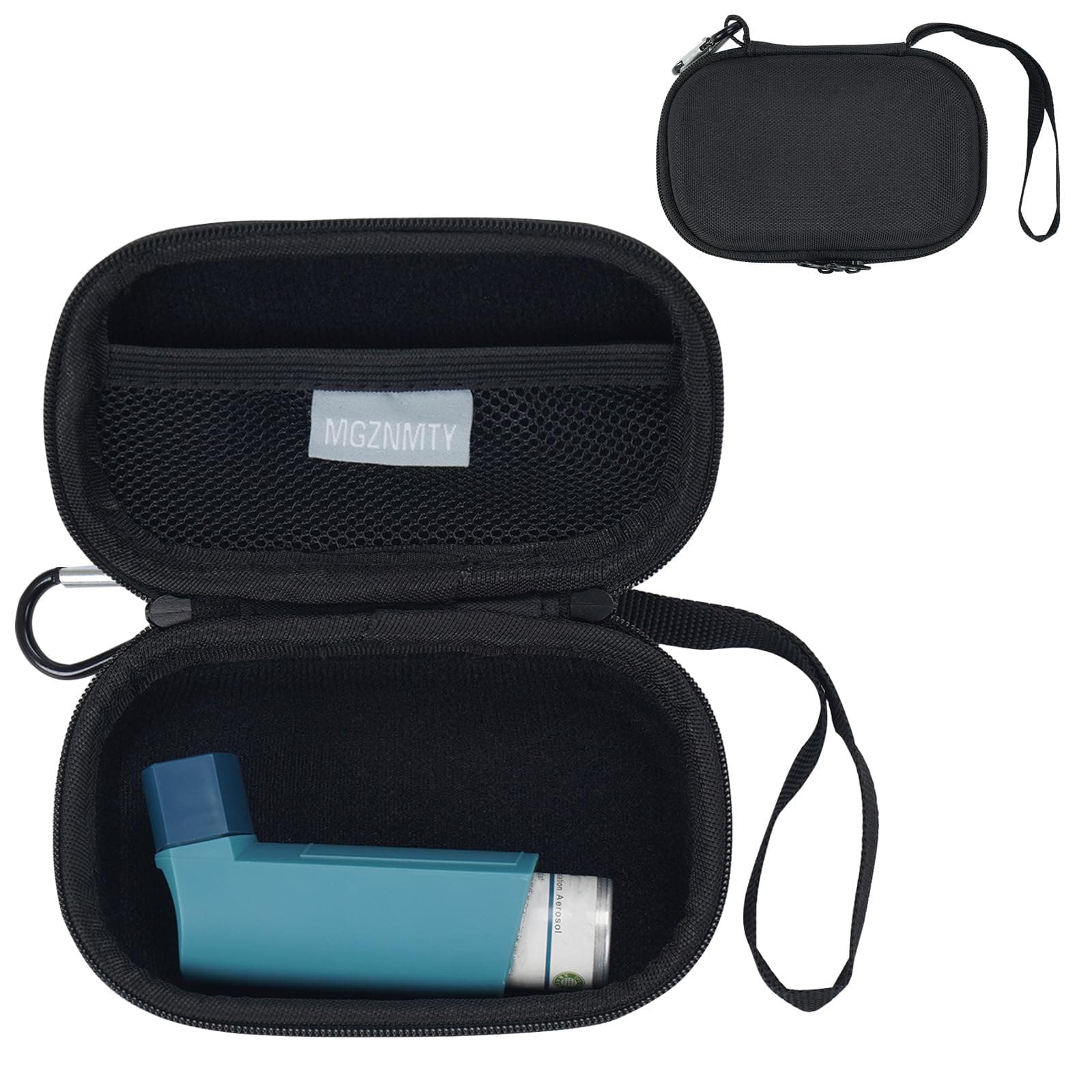 MGZNMTY Asthma Inhaler Holder Case, Storage and Travel Handy Inhaler Case for Adults and Kids (ONLY CASE) (Light Black)