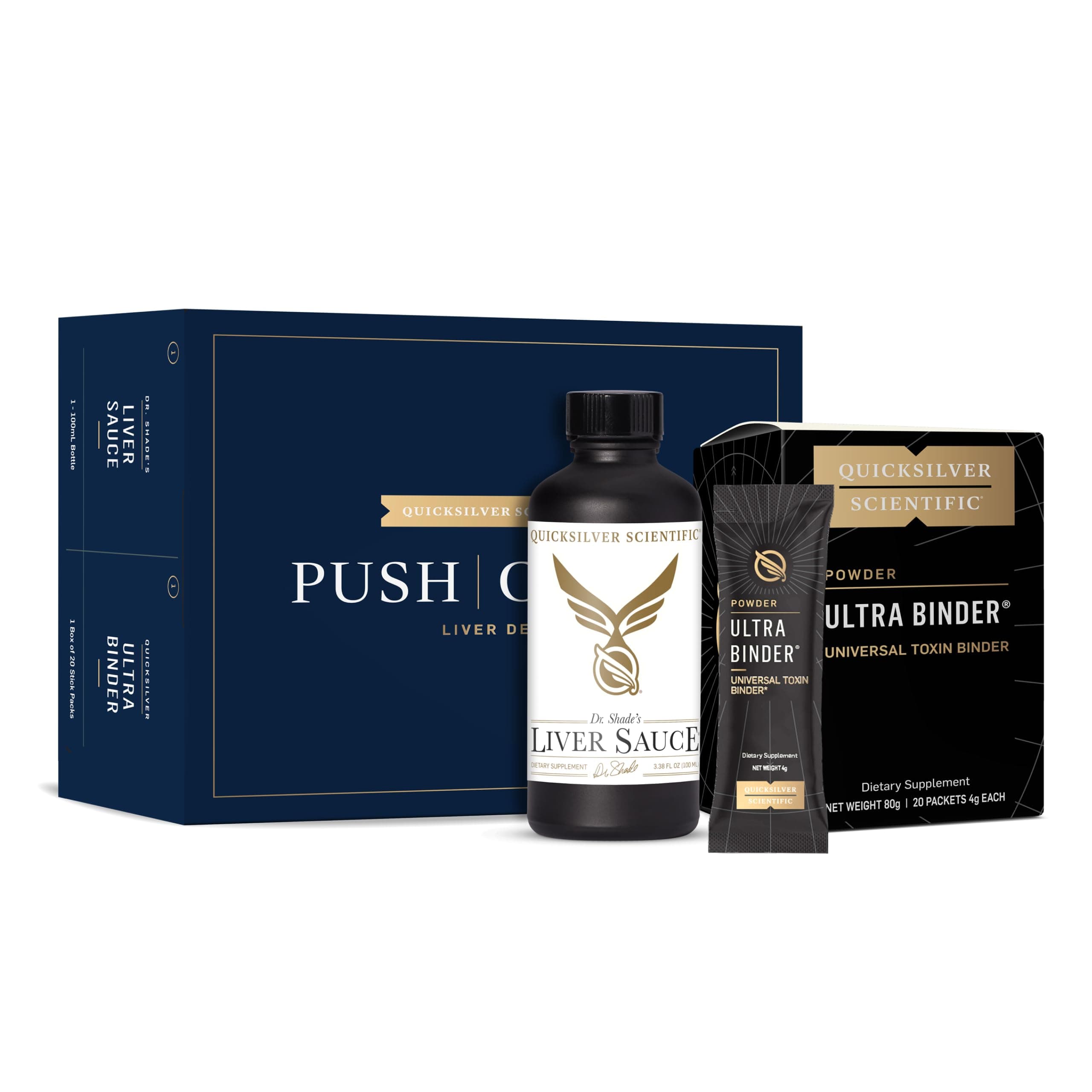 Push Catch Liver Detox Protocol - Support Healthy Liver Detox with 2 Piece Kit with Ultra Binder + Liver Cleanse Botanicals (Push/Catch)