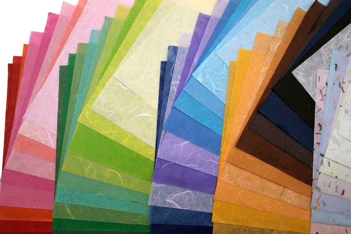 60 Mulberry Paper Sheet Design Craft Hand Made Art Tissue Japanese Washi Design Craft Art Origami Suppliers Card Making Wholesale Bulk Sale Unryu Suppliers Fiber Products from Thailand