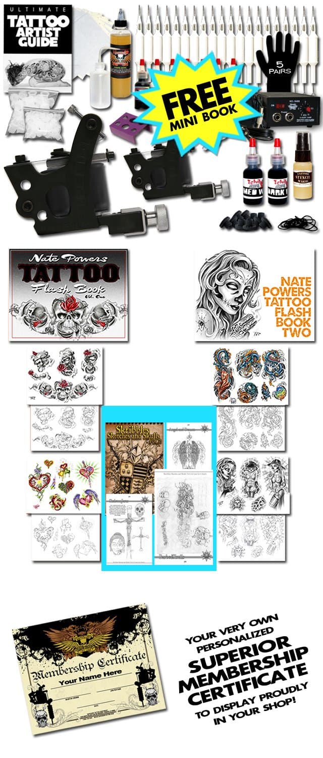 American Raven Kit with Two Tattoo Machines