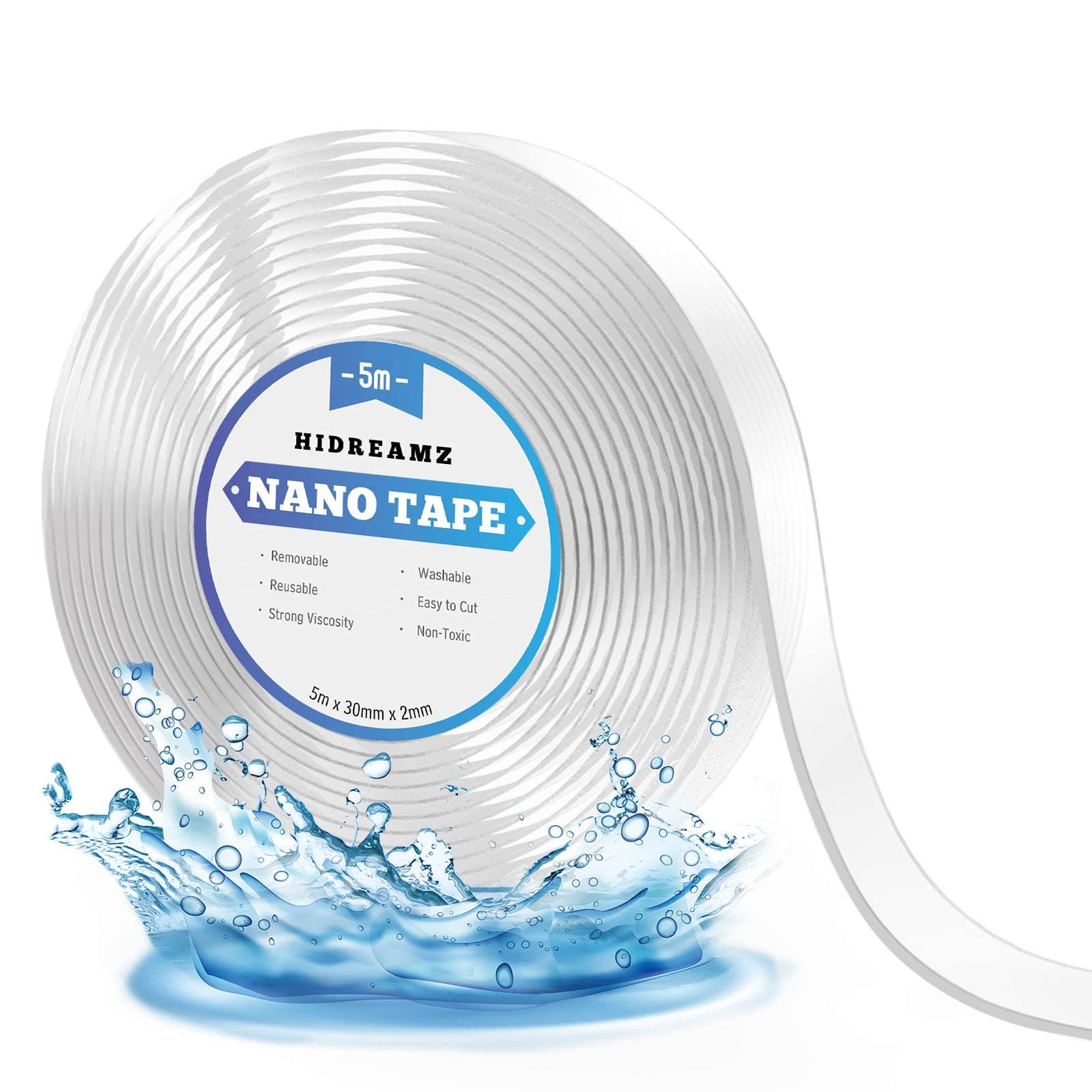 Strong Reusable Nano Magic Tape UK, Traceless Washable Double Sided Tape Removable Tape for Paste Items, Fix Carpet Mats