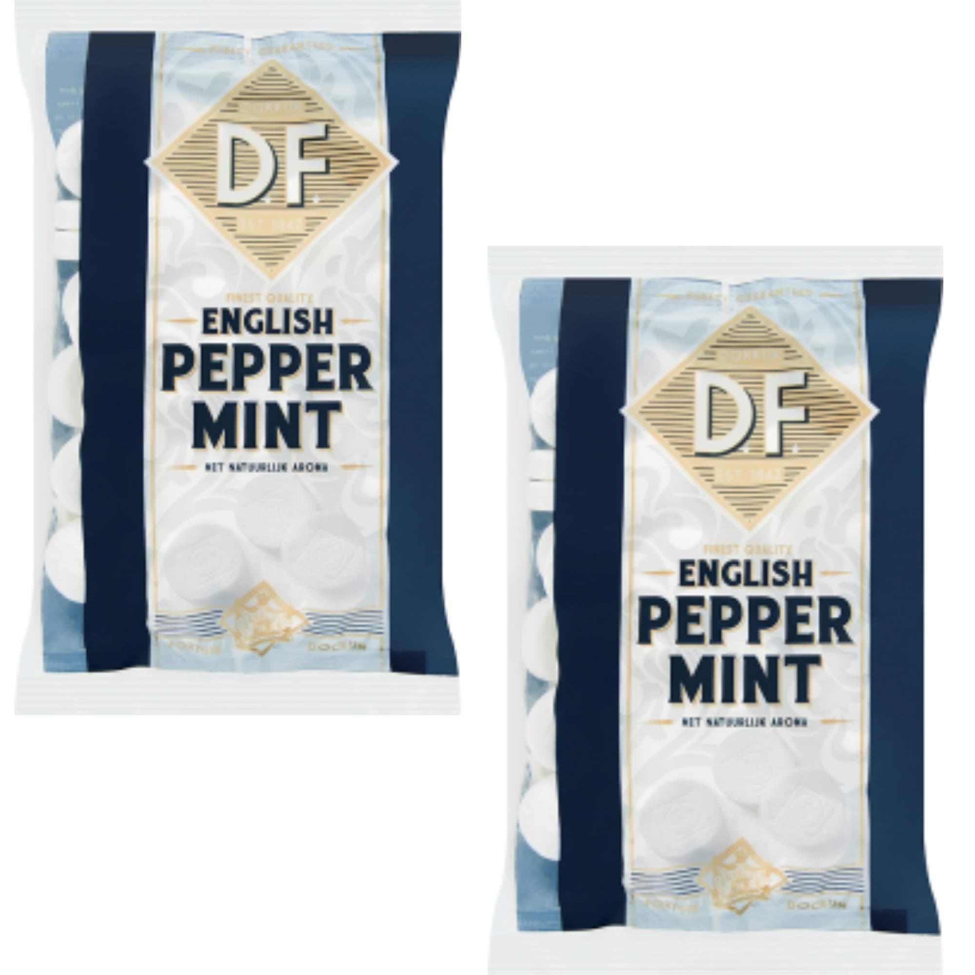 D.F. English Peppermint Candy - (Multi-Packs) - Dutch Holland Mints, 7 oz. Per Bag, Hard Candies (2-Pack)