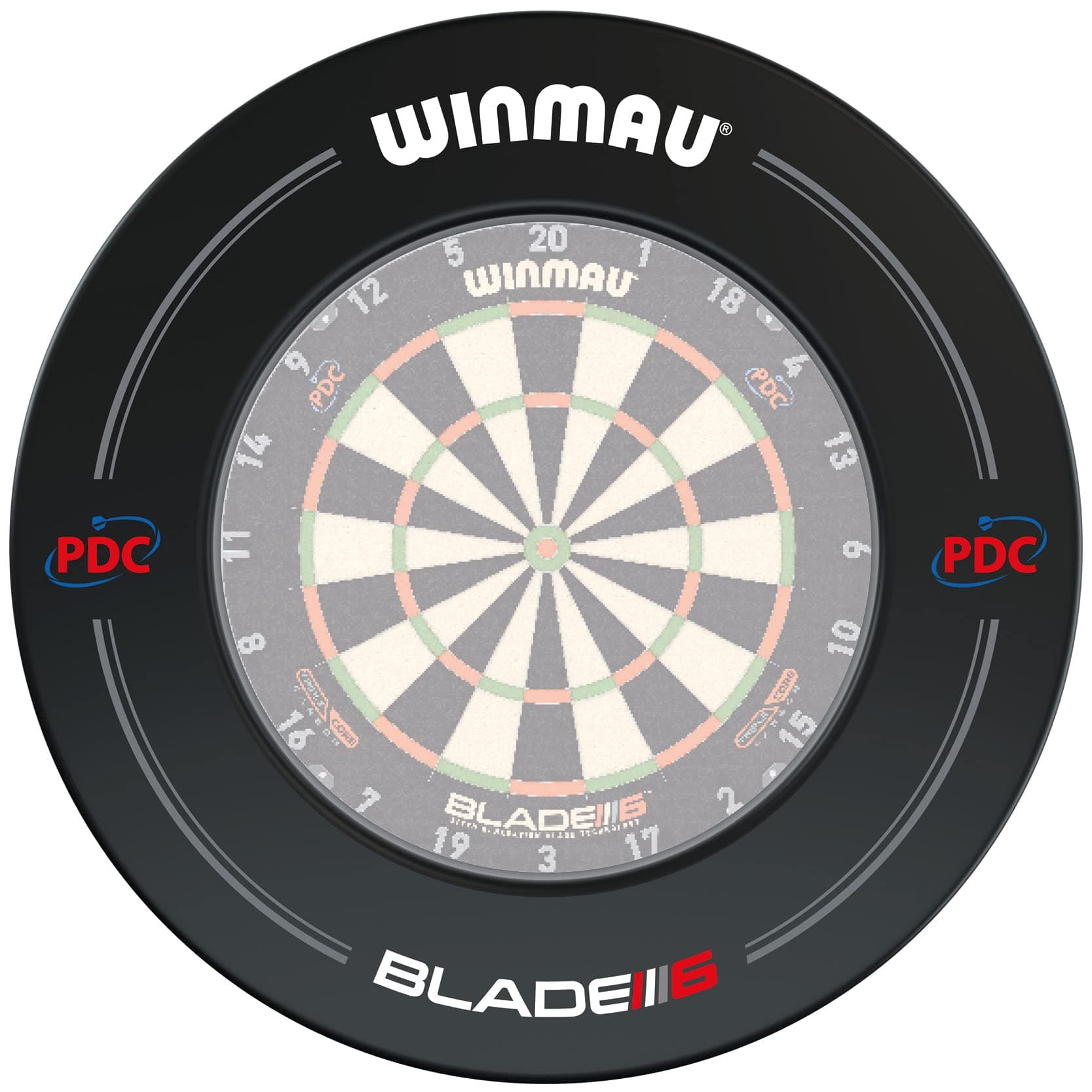 WINMAU PDC Dartboard Surround Ring Wall Protector– Durable Backboard for Dart Boards– Professional Darts Accessory for Starters & Professional Players, Multiple Designs & Colors