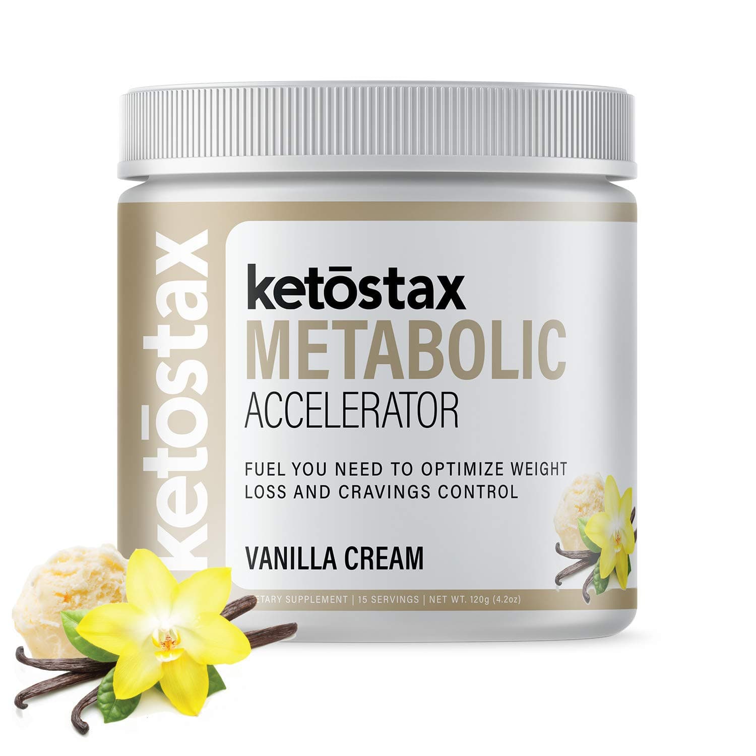 Ketond Metabolic Accelerator Keto Weight Loss & Energy Supplement - Vanilla Cream (15 Servings)