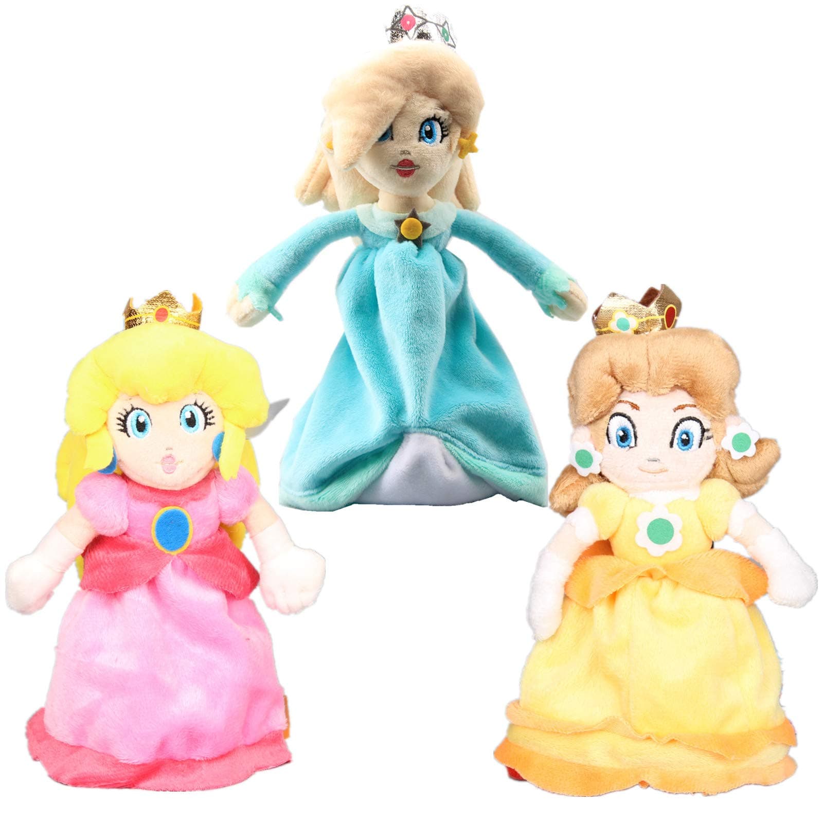 uiuoutoy Princess Peach & Daisy & Rosalina Plush 8'' Set of 3pcs