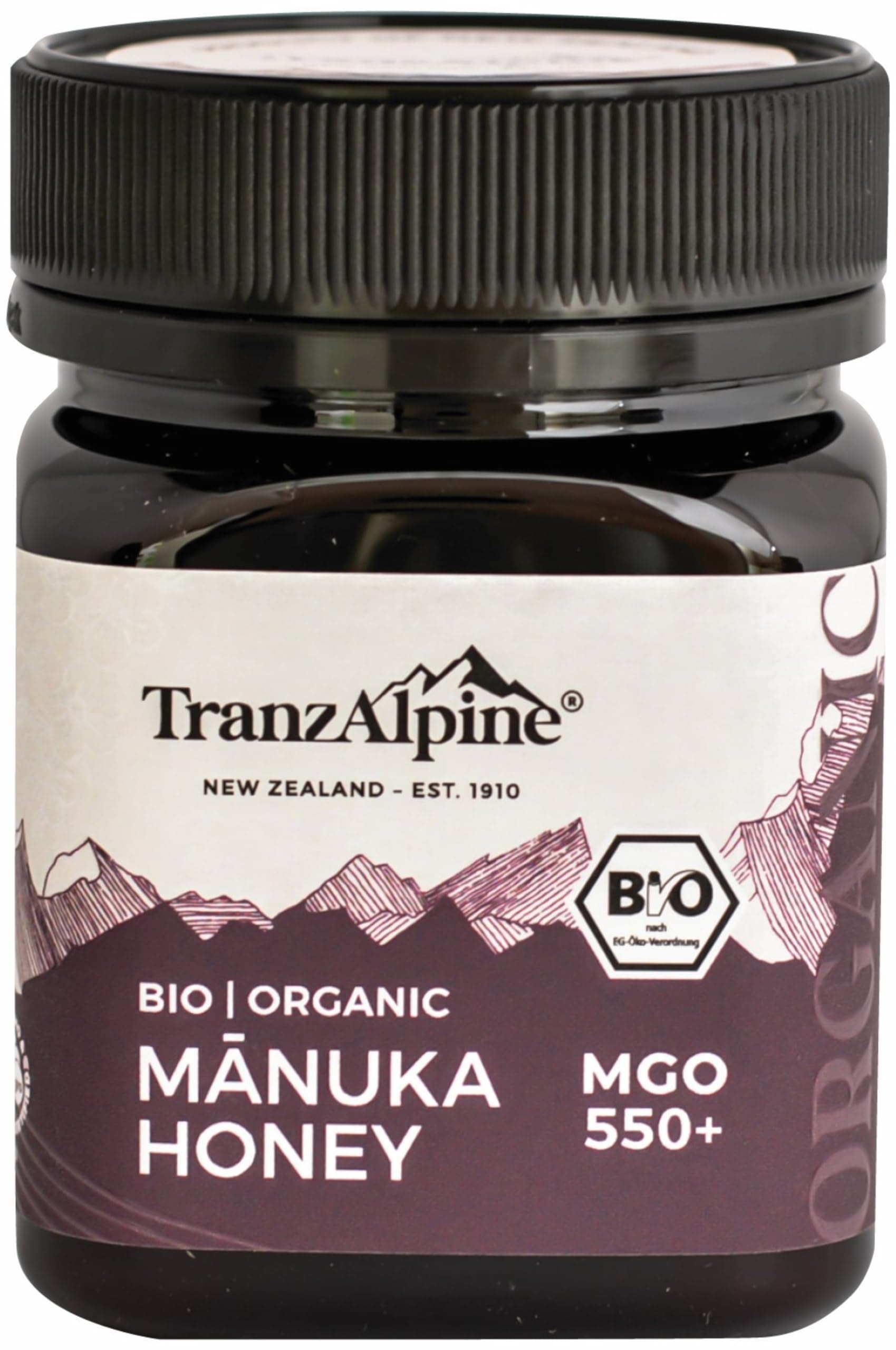 Manuka Honey MGO 550+ BIO 250 g - TRANZALPINEEU Organic