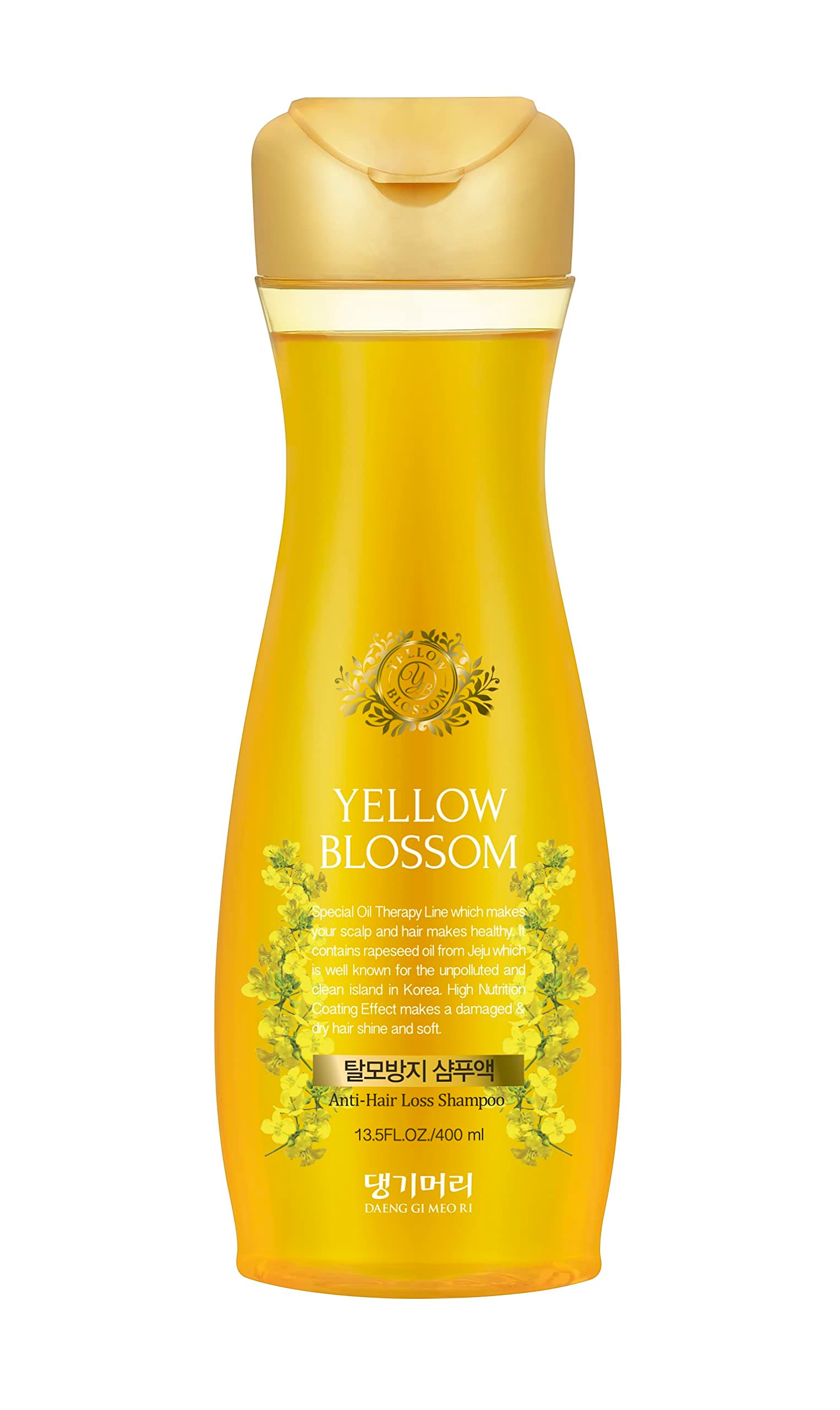 Daeng Gi Meo Ri- Yellow Blossom Hair Loss Care Shampoo, Anti Hair Loss, Hair Shine, Scalp Nourishing and Moisturizing, 400ml