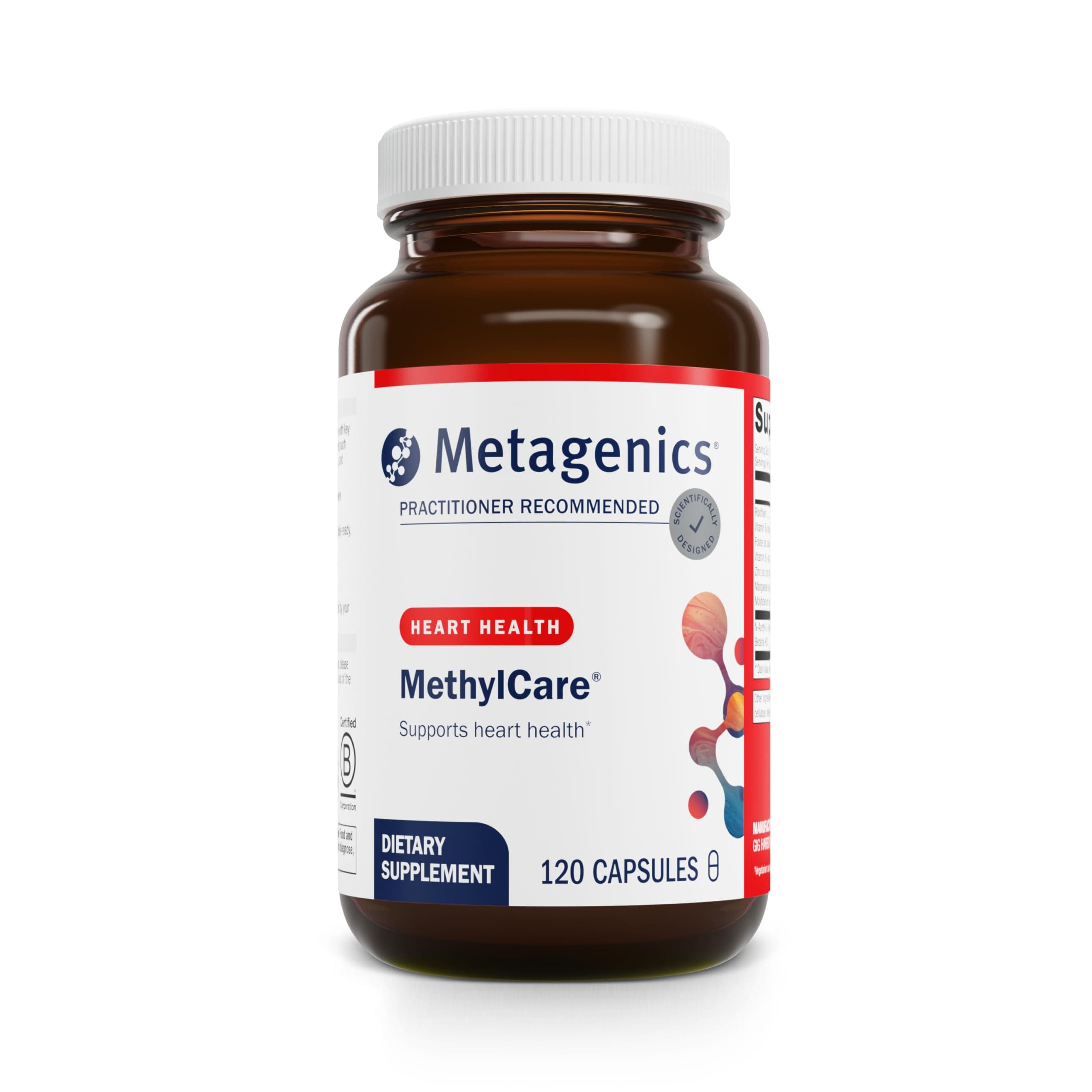 Metagenics MethylCare - Folate L-5-MTHF, Methyl B12, B6, NAC & Betaine HCl - Supports Homocysteine Metabolism, Methylation & Heart Health - Non-GMO & Gluten-Free - 120 Capsules