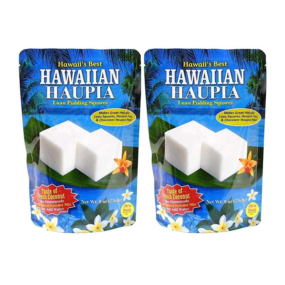 Hawaiian Haupia 2 Pack - Hawaii's Best Luau Pudding Squares 8 oz (16 oz total) - Luau Pudding Squares for Haupia Pudding, Haupia Pies and Cakes