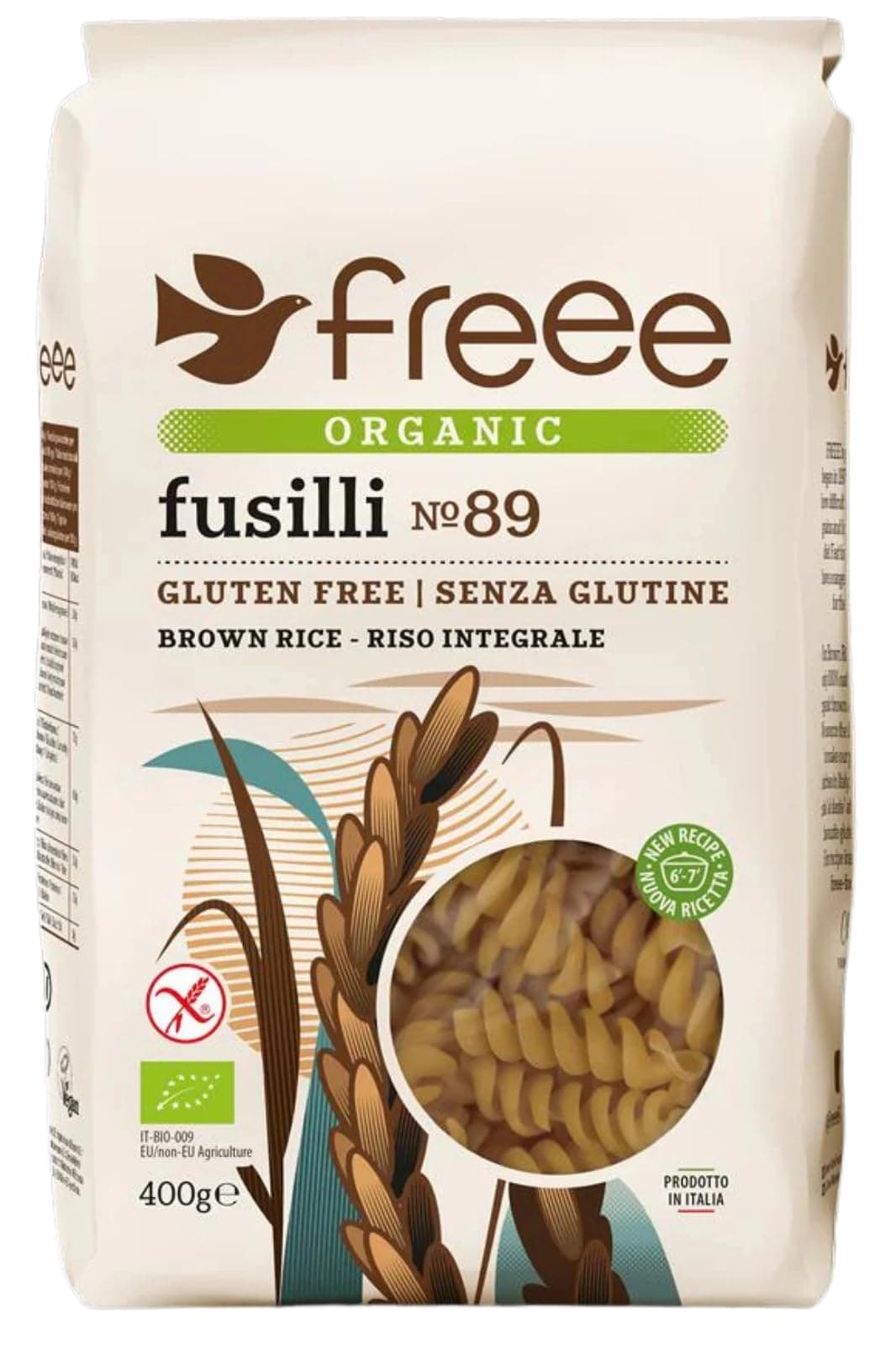 Organic Brown Rice Fusilli, 1 X 500 G