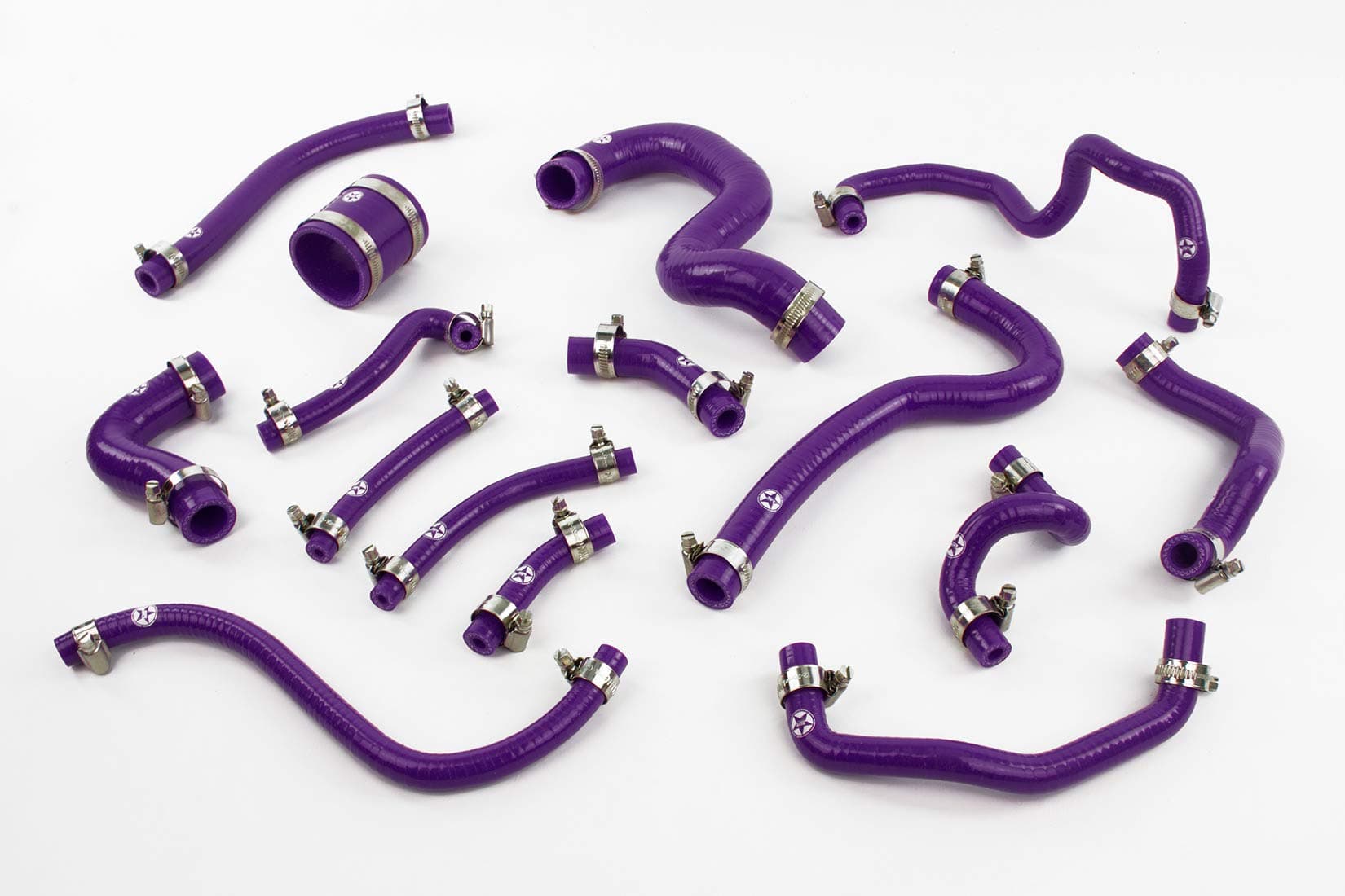Stoney Racing Silicone Breather & Vacuum Hose Kit with Clamps ST200-0004P-CK (Purple)