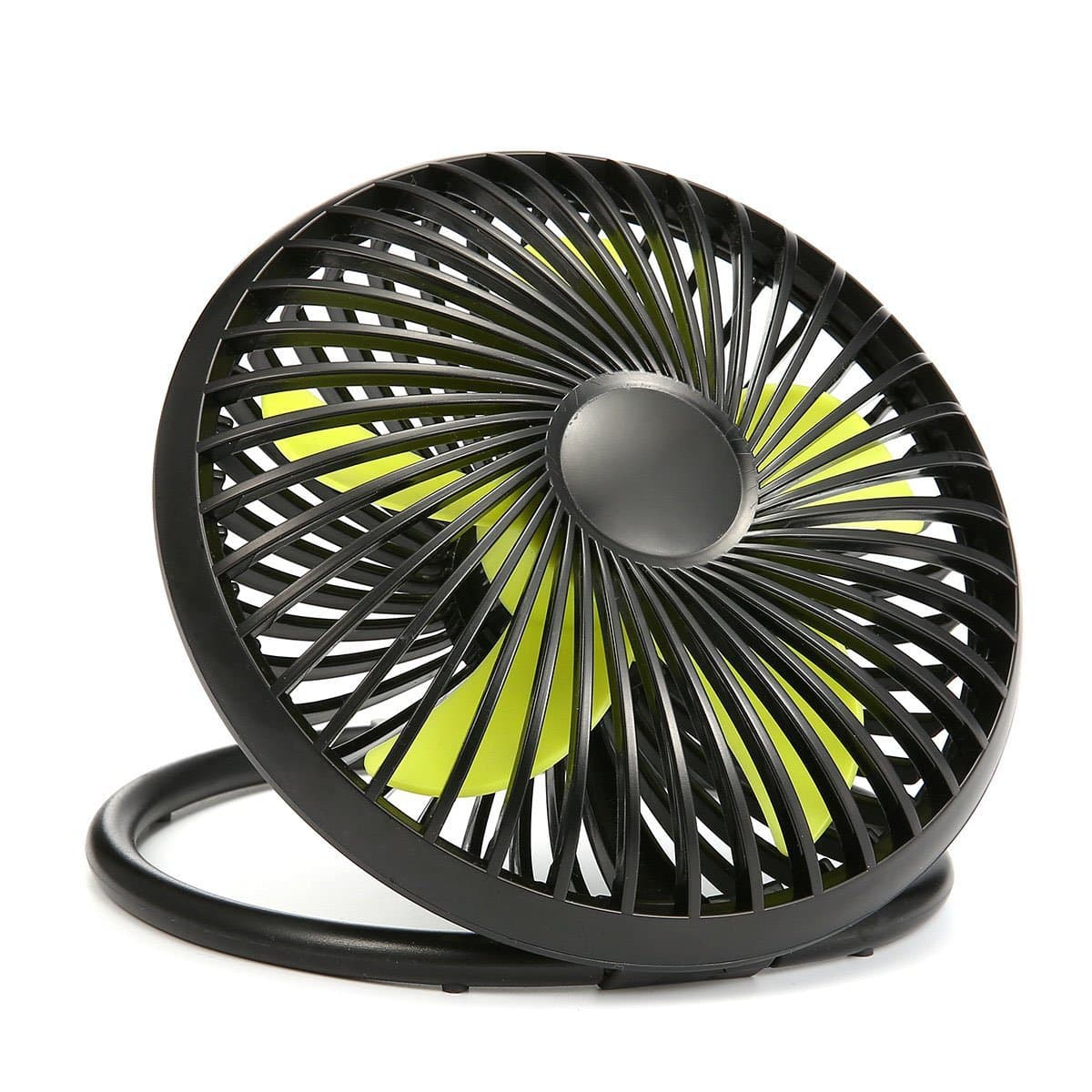 UKHONK 6 Inch Portable USB Powered Desk Fan Personal Cooling Fan,Small Table Fan Cooling Fan with 2 Speed & Adjustable Height,Great for Desktop Office Travelling Camping Fishing Home(Black)