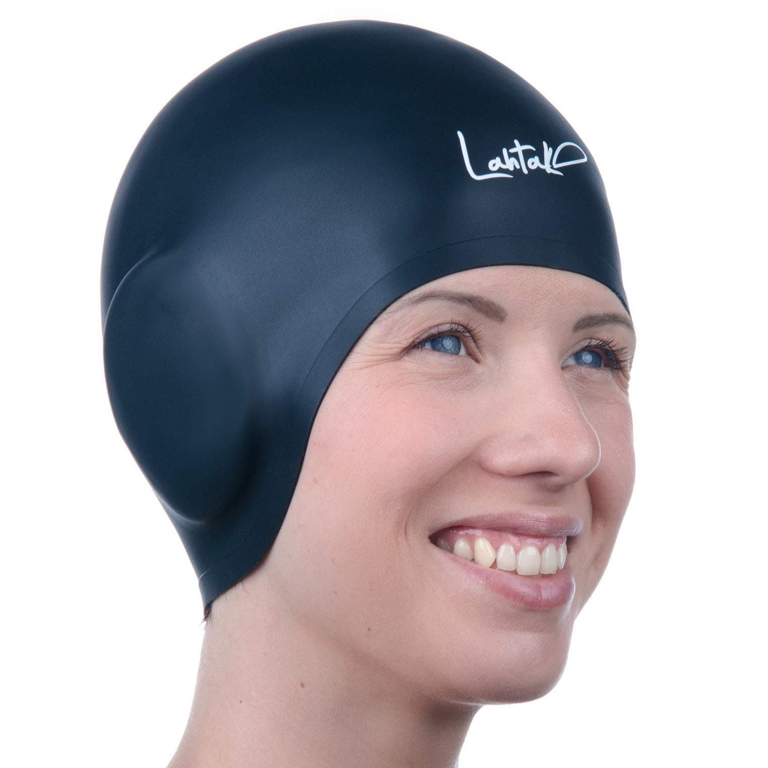 Swim Caps Ear Protection 3D - Swimming Cap for Women Men - Silicone Swim Cap Waterproof - Fits Long Hair & Short - Adult Swim Cap - Youth Swim Cap - Swim Hats