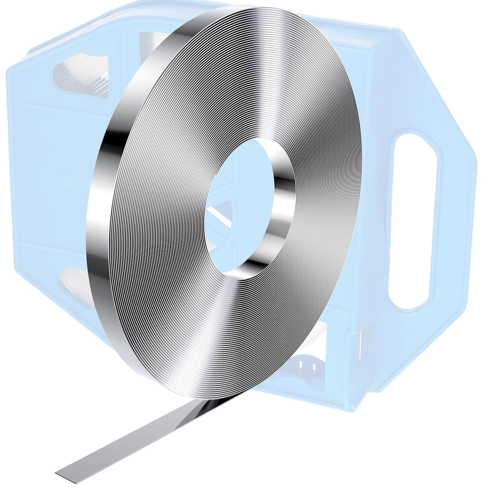 Amylove 1 Roll 304 Stainless Steel Strapping Band Coil, 100 Feet x 0.75 Inch x 0.03 Inch Steel Strapping Roll, Strap Metal Banding Tools in Plastic Self Dispensed Case with Handle