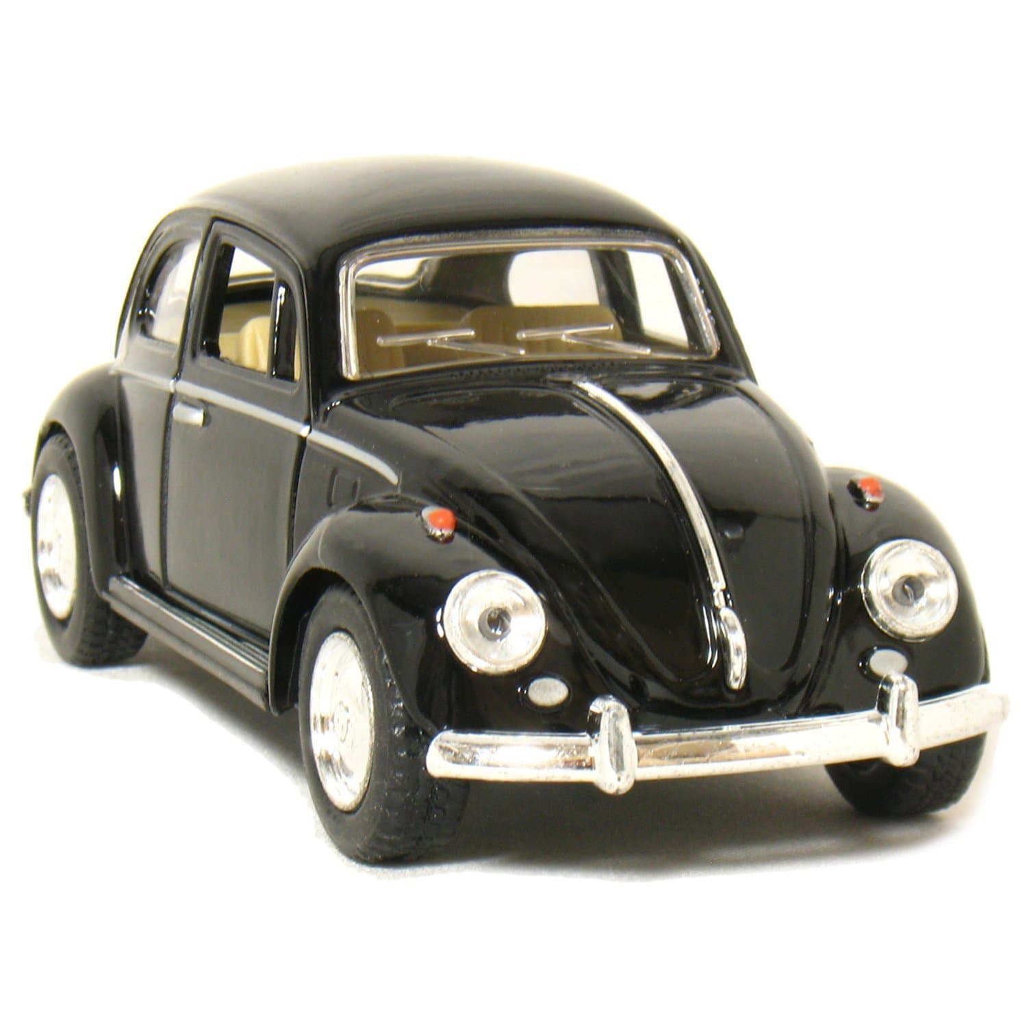 Kinsmart Collectable Diecast 1967 Volkswagen Beetle W/Decals, Black - 5057Df - 1/32 Scale Diecast Model Toy Car