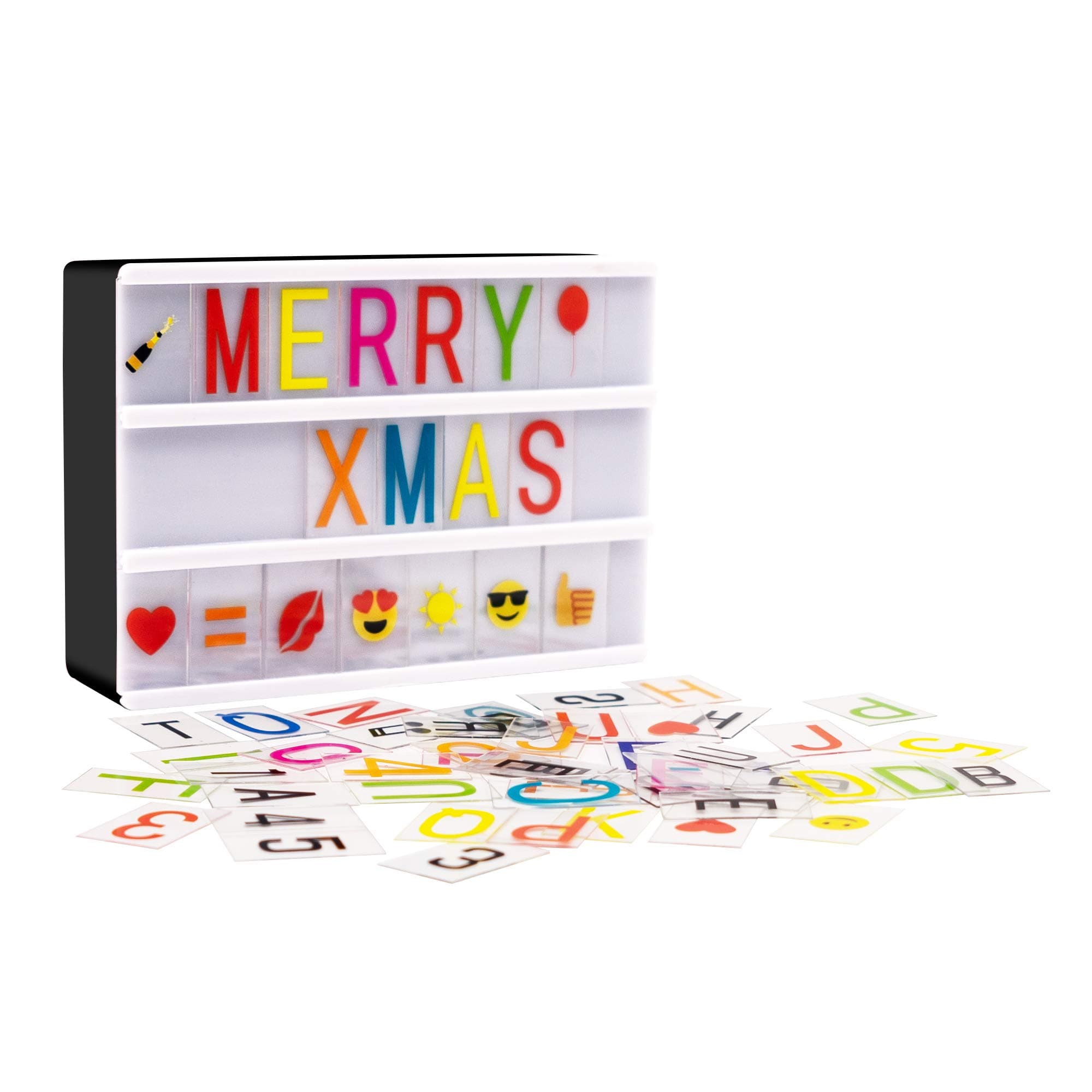 Cinema Light Box with Letters- Led Lightbox with 180 Letters Numbers and Symbols-Customized Your Own Message for Christmas/Home Decoration/Wedding/Birthday Parties (Mini A6(5.8x3.9x1.5inch))