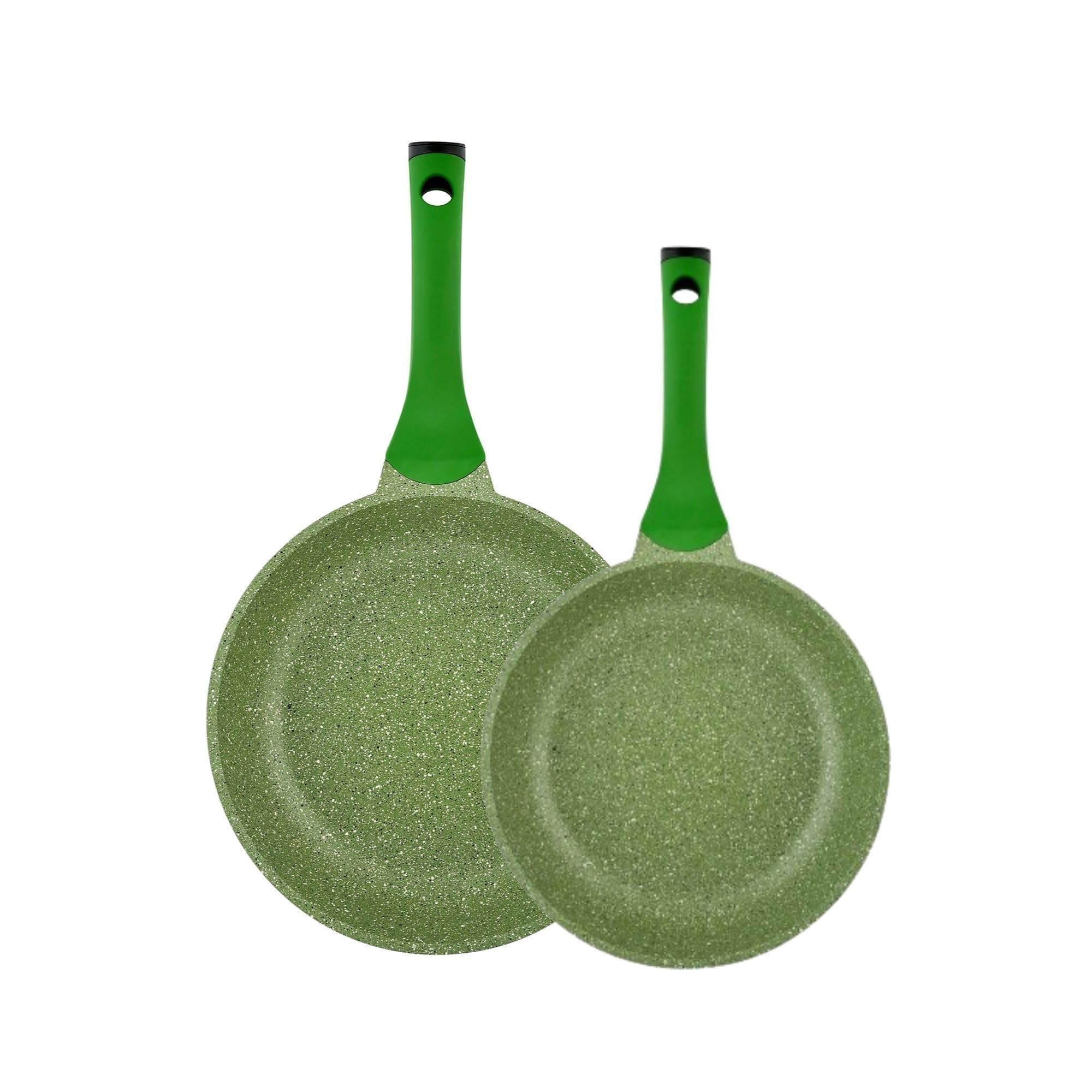 Prestige Essentials Granite Non Stick Set Combo | 24cm + 28CM Fry Pan Set | Induction Cookware Set 2 Pieces | Green - PR80996