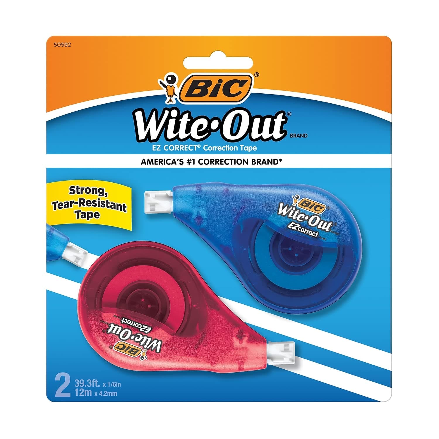 Wite-Out Brand EZ Correct Correction Tape, White, 2-Count