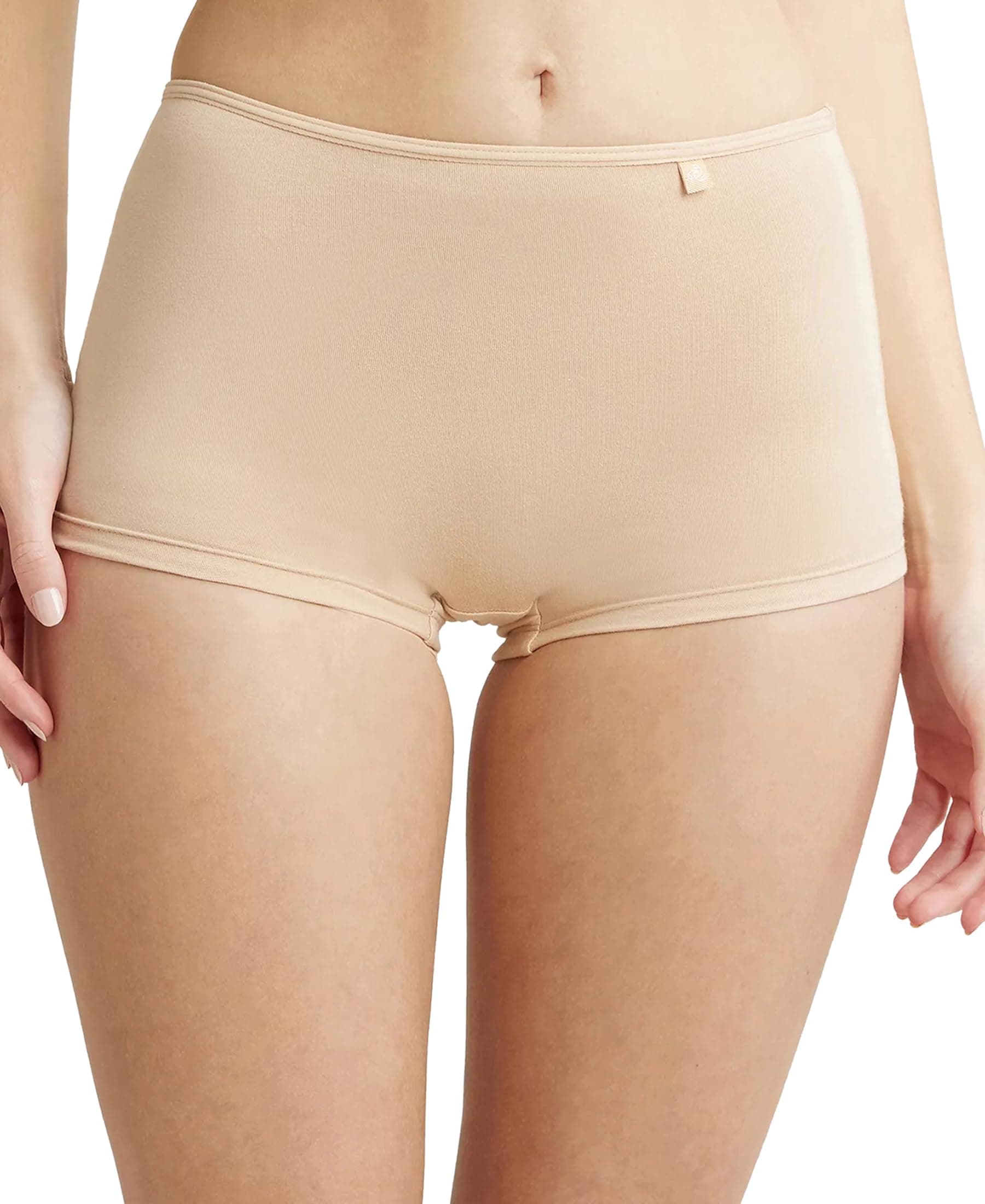 SS04 Women's High Coverage Super Combed Cotton Elastane Stretch Mid Waist Boy Shorts with Concealed Waistband and Stay Fresh Treatment