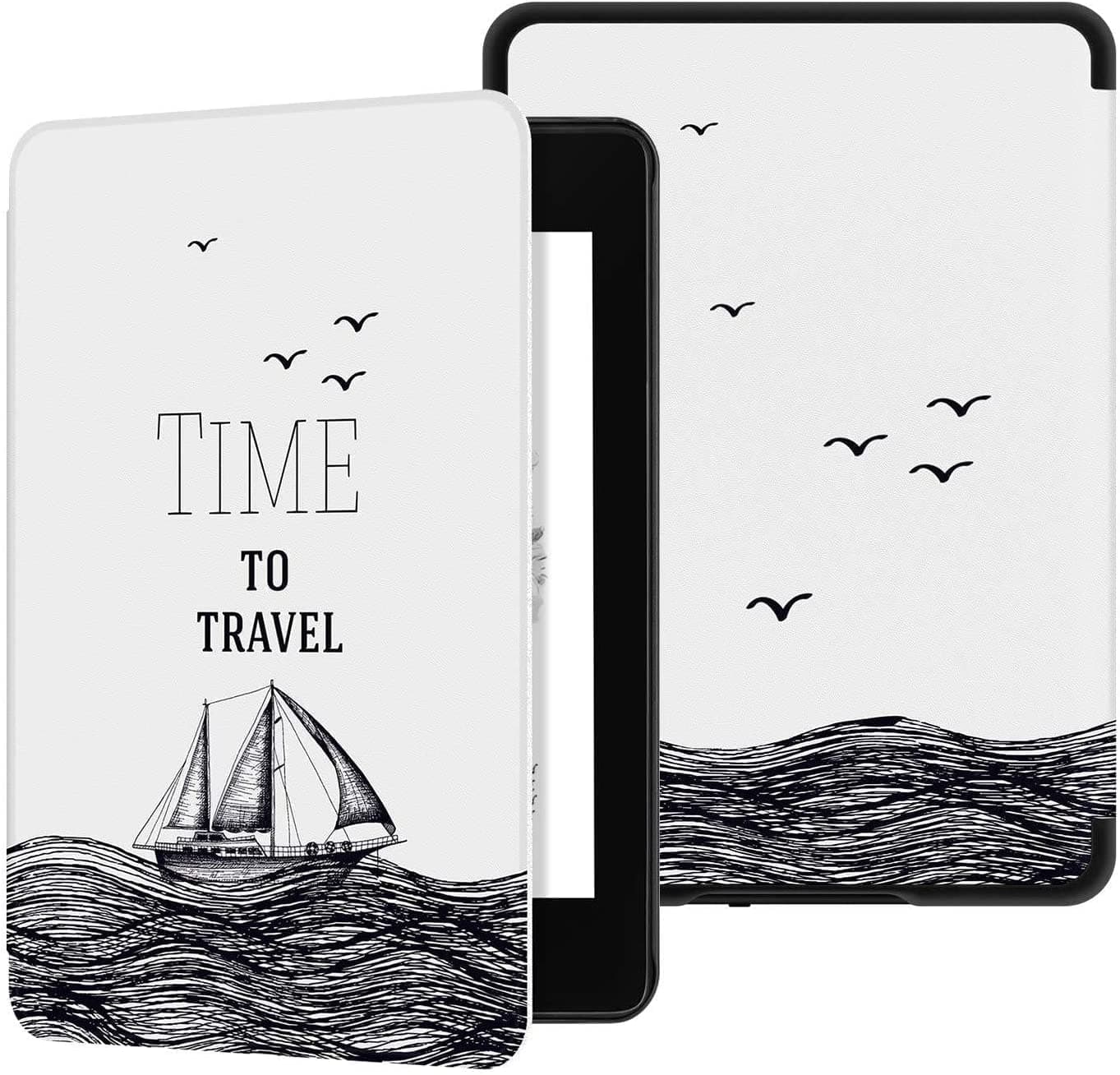 Case for Kindle 11th Gen 2022 Released - Durable Cover with Auto Wake/Sleep fits Amazon Kindle 2022 (Will not fit Kindle Paperwhite or Kindle Oasis or Kindle 2019) (Sailboat)