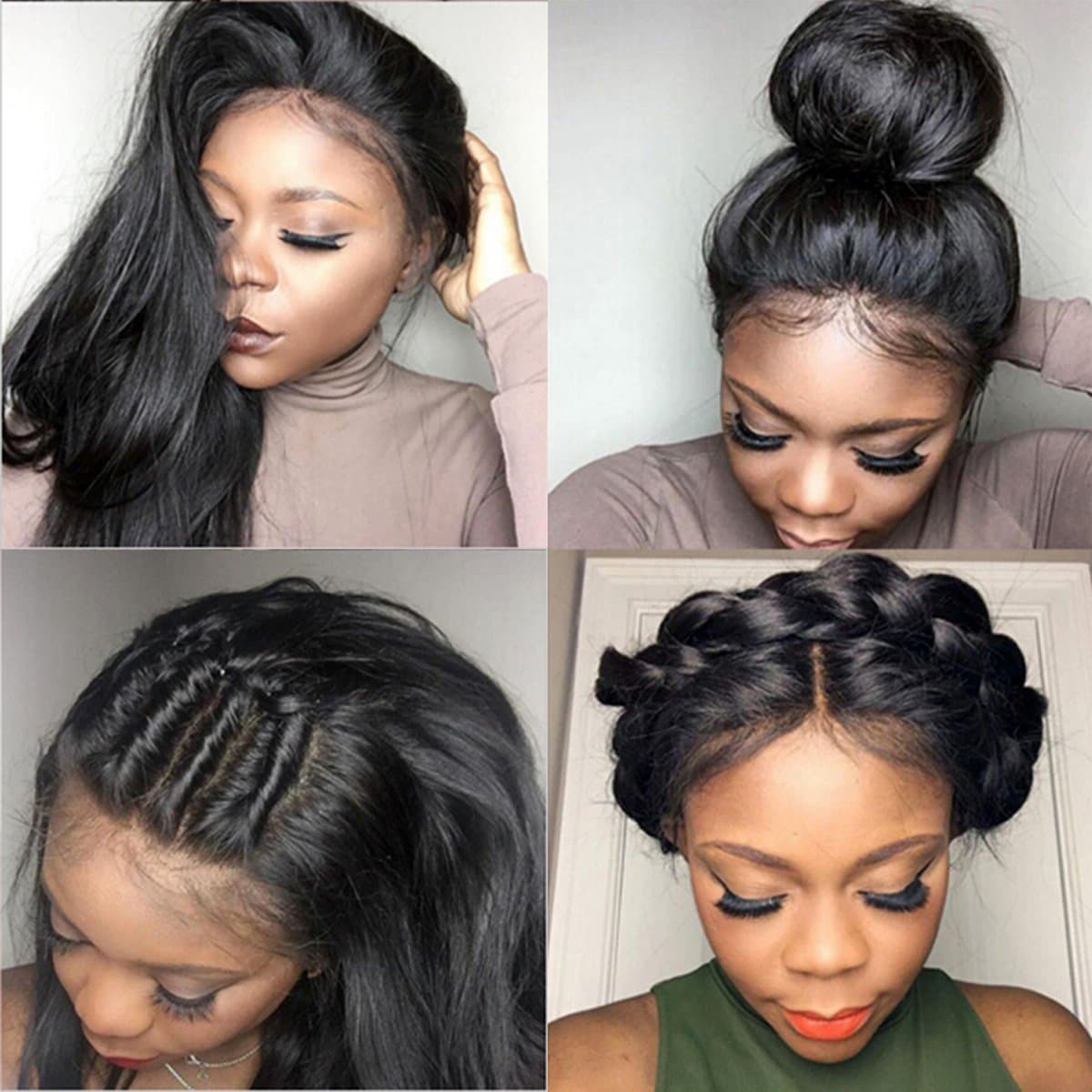 StylistLee 360 Lace Frontal Wig Pre Plucked Bleached Knots 180% Full Density Lace Front Wigs For Black Women Nature Color 360 Lace Wig Lace Front Wigs Human Hair with Baby Hair(22inch, Straight)