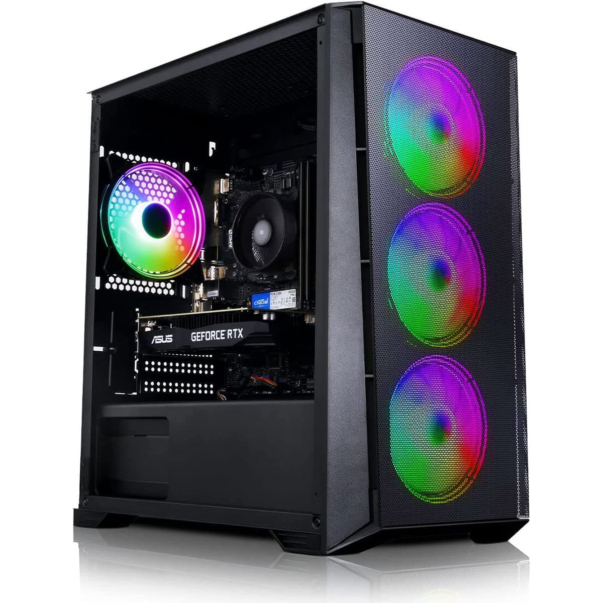 ADMIGaming PC - AMD Ryzen 5 5500 - NVIDIA RTX 3060 8GB GDDR6-16GB 3200MHz DDR4-1TB NVMe - X= Airflow RGB (Black) - WIFI - Windows 11