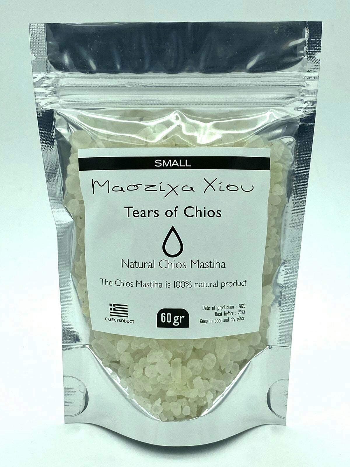 Chios Mastiha Pack 60gr (2.11 oz) Small Tears Gum 100% Pure Mastic Gum From Mastic Growers Fresh