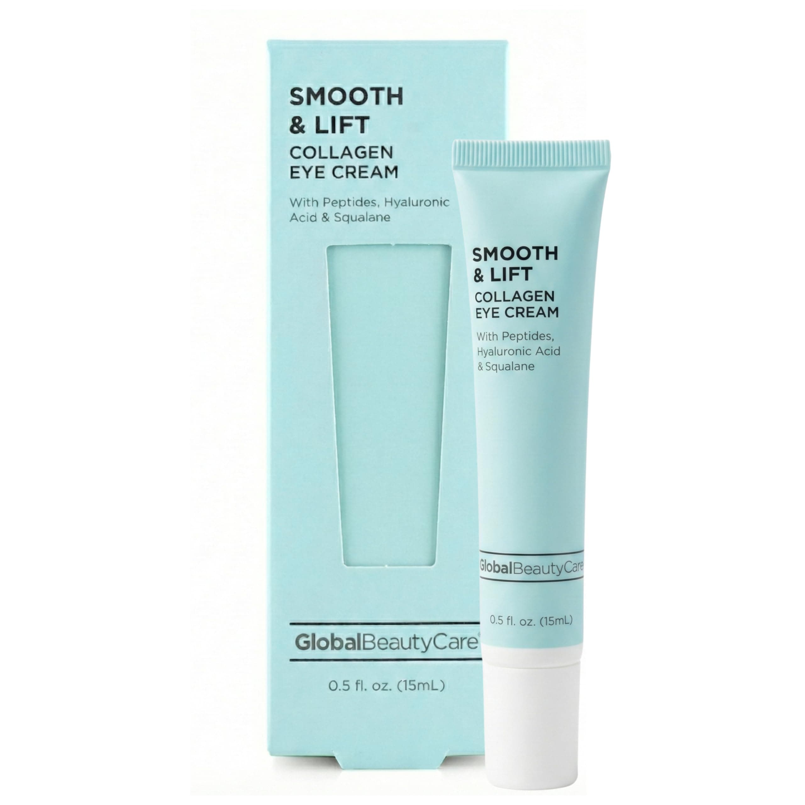 Smooth & Lift Collagen Eye Cream - Refining Under Eye Treatment to Support Skin Elasticity with Peptides, Hyaluronic Acid, Squalane & Vitamin E Formula, 0.5 fl oz (1 Pack)