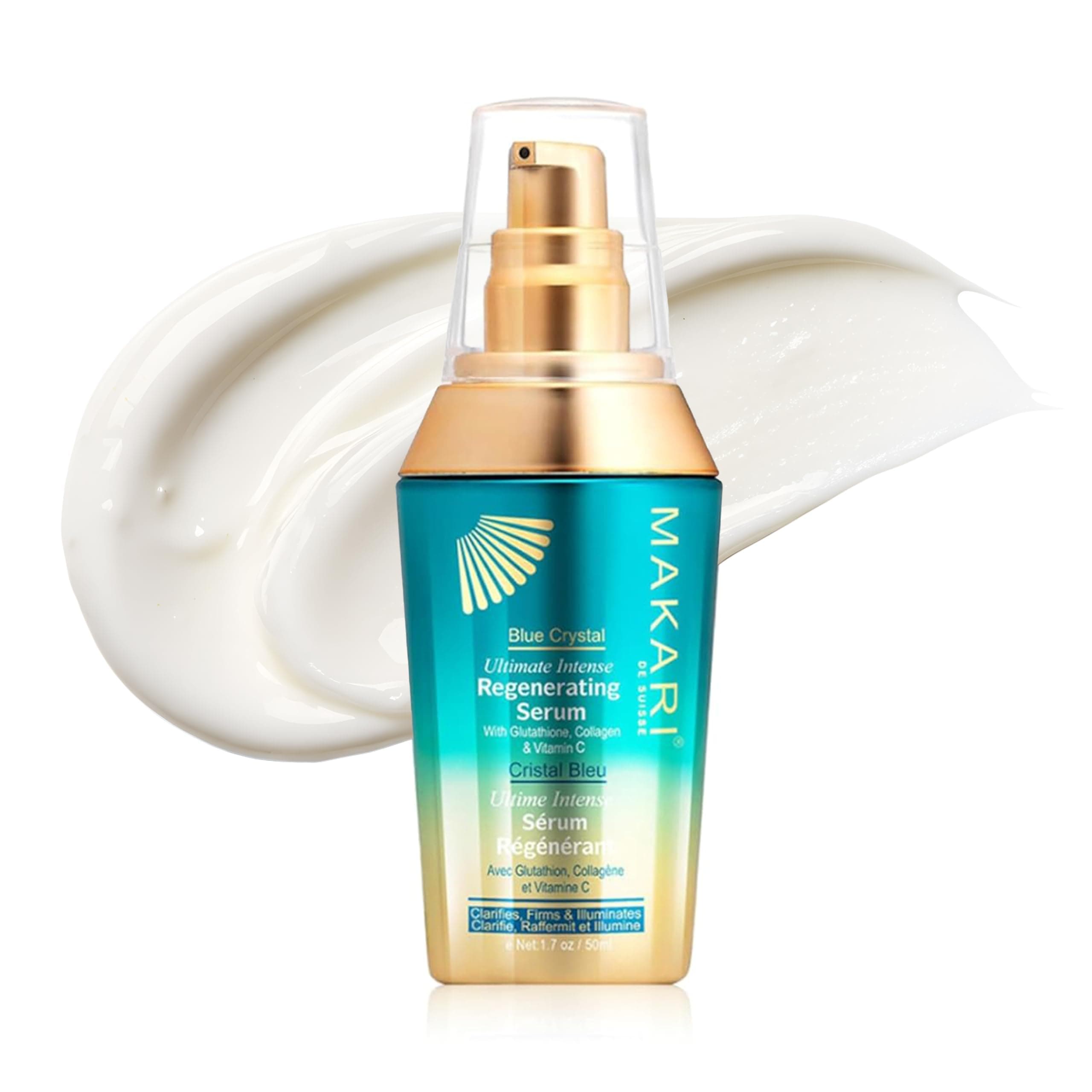 Ultimate Intense Blue Crystal Regenerating Serum (50 ml) | Hydrating & Brightening-Inspired Serum for Face & Body | Skin Care with Glutathione, Collagen & Vitamin C