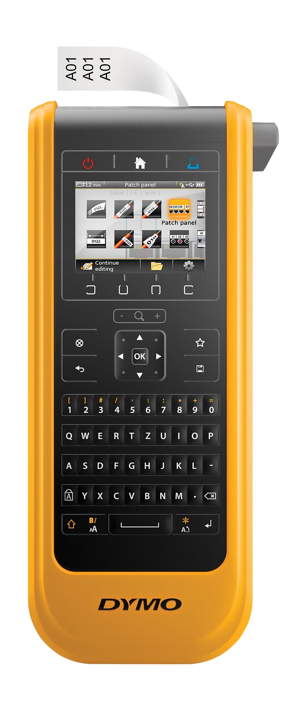 DYMO XTL 300 - label printers (TFT, Black, Yellow, 6-24mm, CODABAR (NW-7), Code 128 (A/B/C), Code 39, EAN13, EAN8, QR Code, UPC-A, Manual, Thermal transfer)