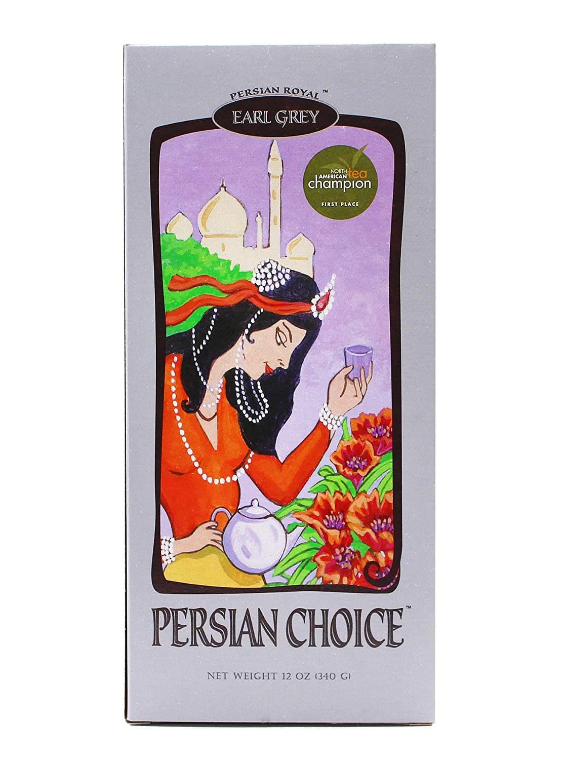 Persian Choice Loose-Leaf Earl Grey Tea, Black Tea With Bergamot Oil Certified Kosher & Non-GMO, Persian Royal Tea Company, Makes 100 Cups, 12 oz
