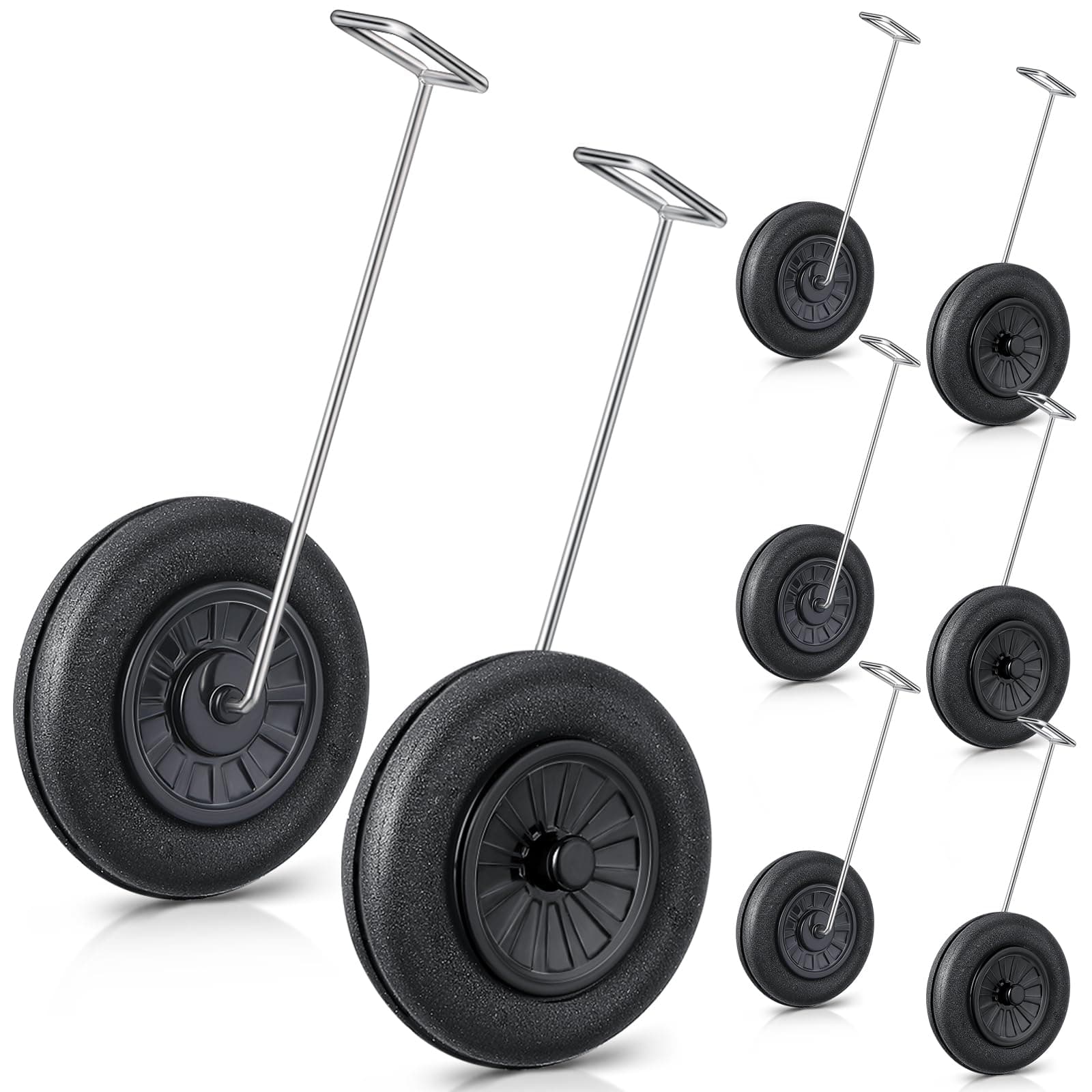 3 Set Spare RC Plane Landing Gear RC Airplane Wheels Compatible with 76105&b 76108&b 76111 76112 76113 76114 76115 76116 Remote Control Radio Control Plane Landing Gear Tire Accessories