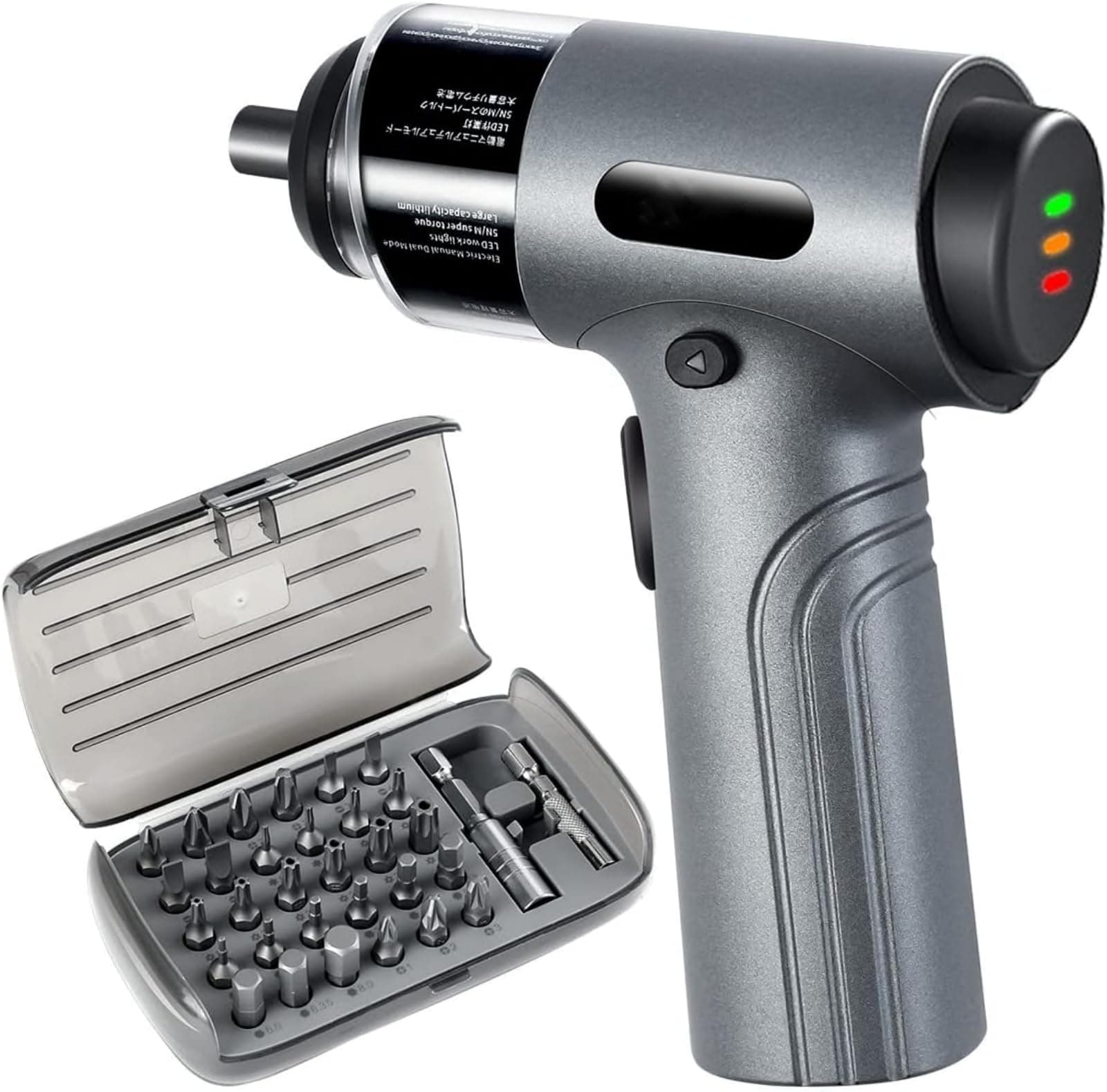 Electric Screwdriver,SOONAN Electric Screwdriver Cordless,3.7V Cordless Screwdriver with 3 Work Lights,2500mAh Li-Ion Rechargeable Battery,Mini Screwdriver Set for Home and Garden DIY Project.