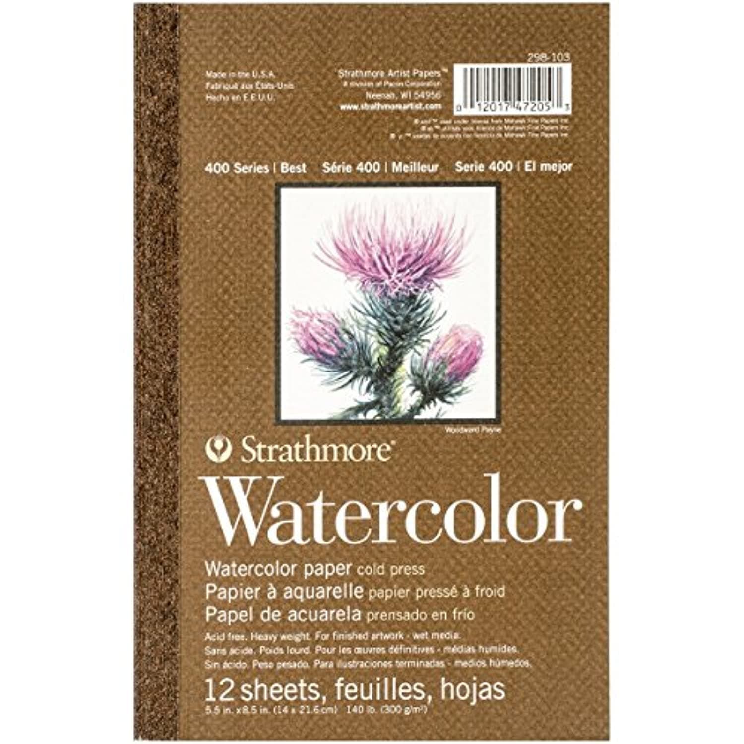 Strathmore 400 Series Watercolor Pad, White, 298-103