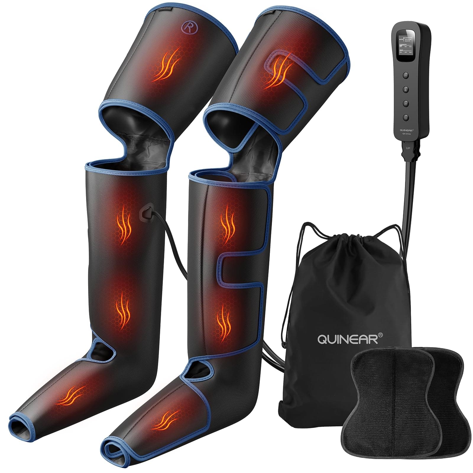 Leg Massager for Circulation and Pain Relief, Full Leg Compression Massager with Heat 2 Extender 3Heat 3Mode 3Intensity Sequential Compression Boots for Cramps Edema Swelling